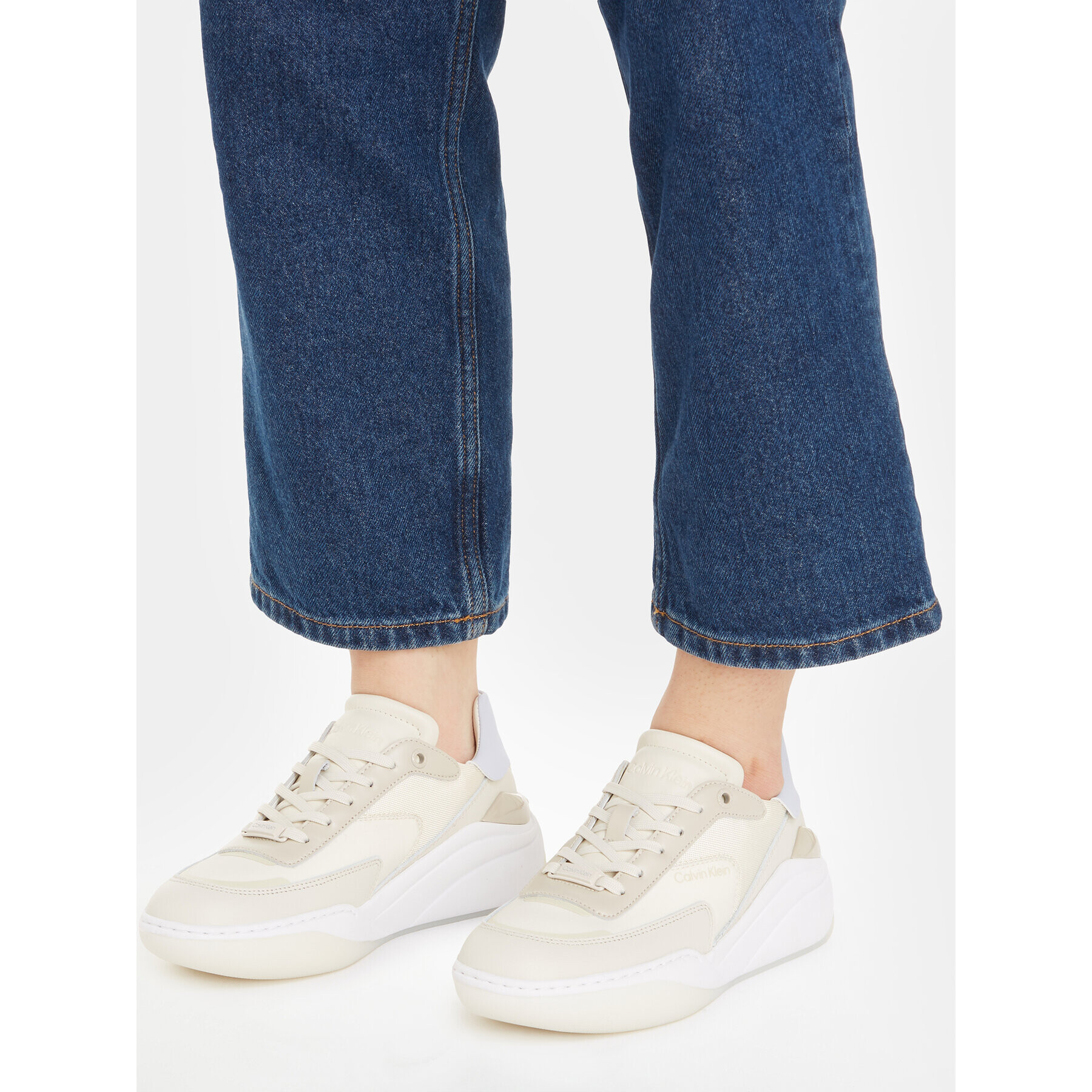 Calvin Klein Sneakersy Cloud Wedge Lace Up HW0HW01647 Šedá - Pepit.cz