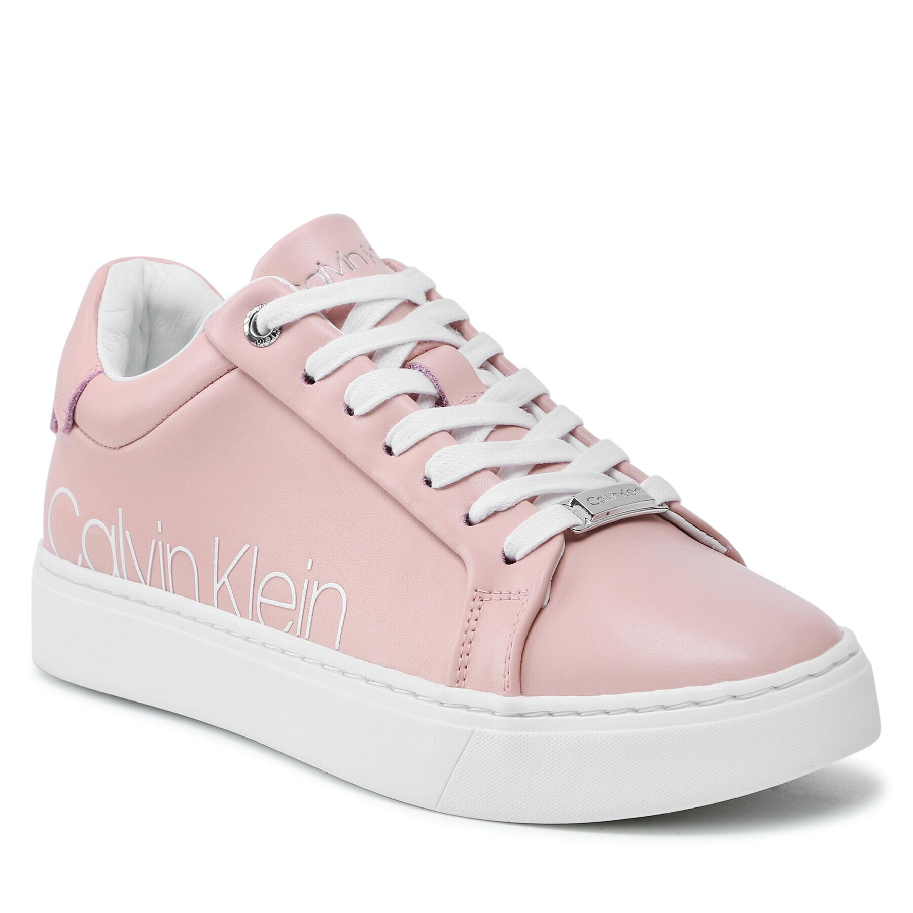 Calvin Klein Sneakersy Cupsole Lace Up Logo HW0HW00574 Růžová - Pepit.cz