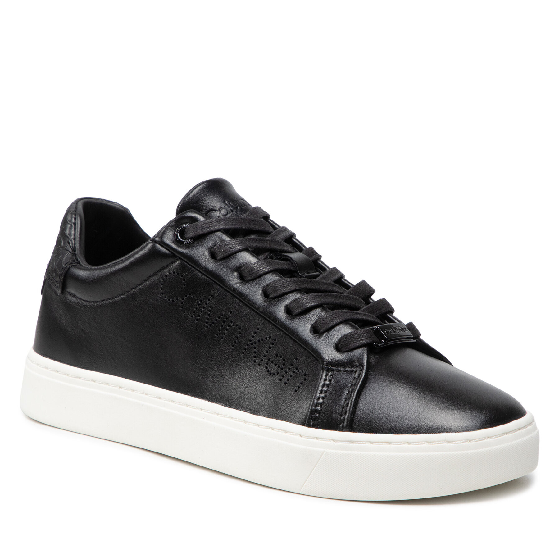 Calvin Klein Sneakersy Cupsole Lace Up Perf HW0HW00768 Černá - Pepit.cz