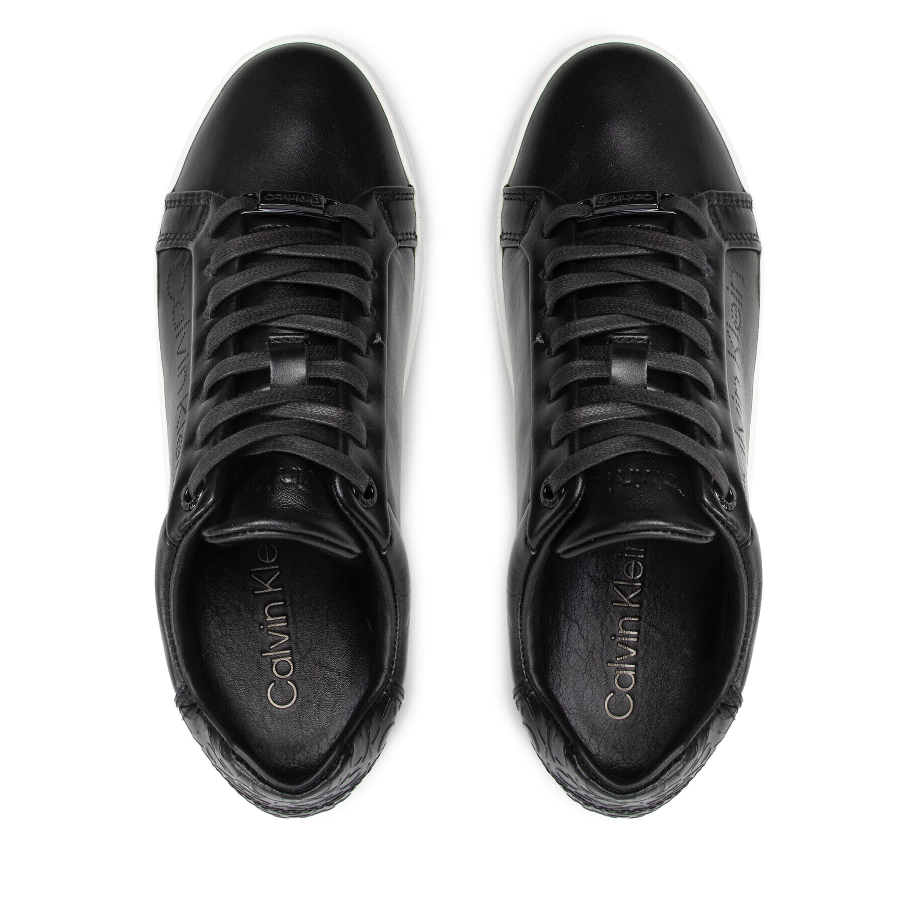 Calvin Klein Sneakersy Cupsole Lace Up Perf HW0HW00768 Černá - Pepit.cz