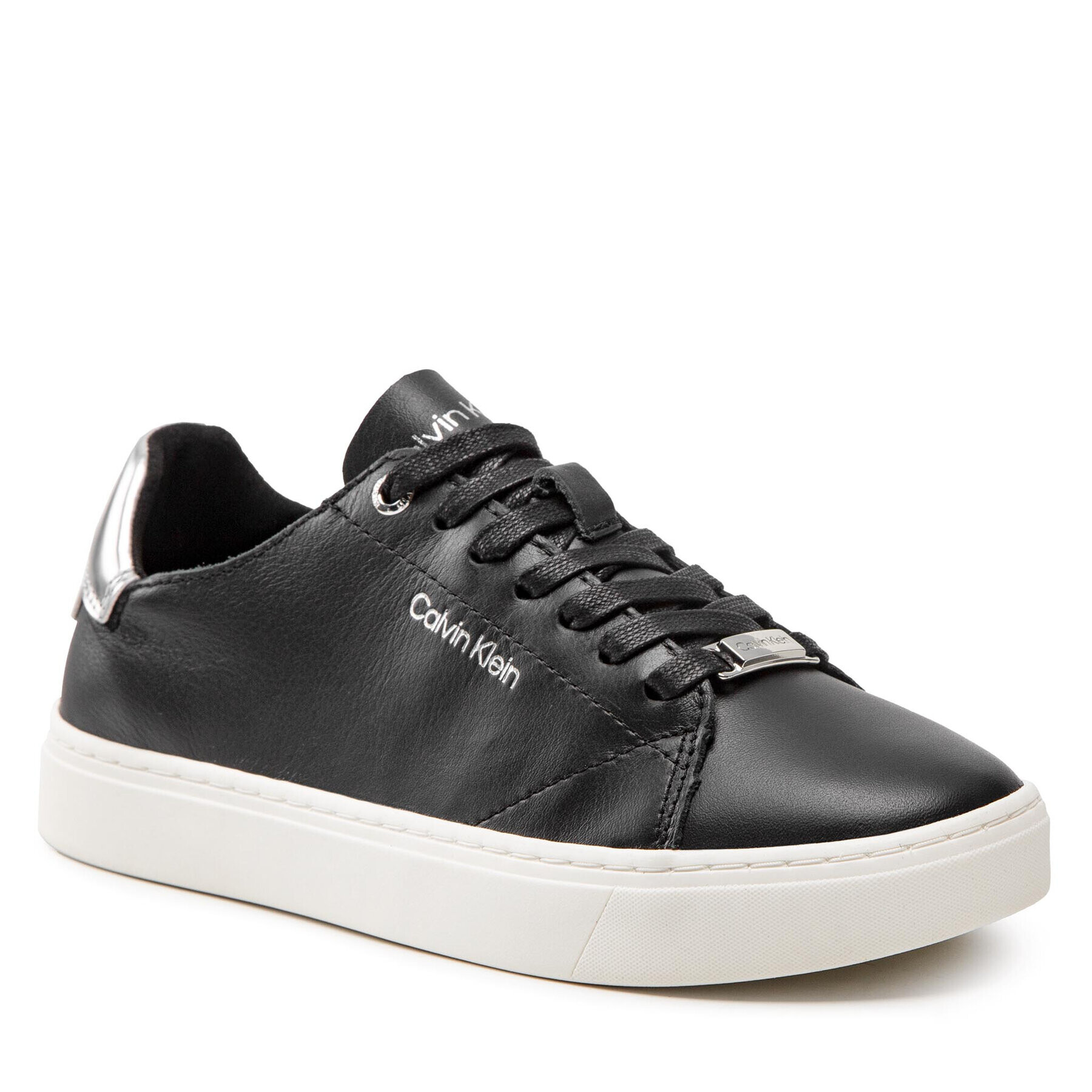 Calvin Klein Sneakersy Cupsole Unlined Lace Up-Lth HW0HW01055 Černá - Pepit.cz