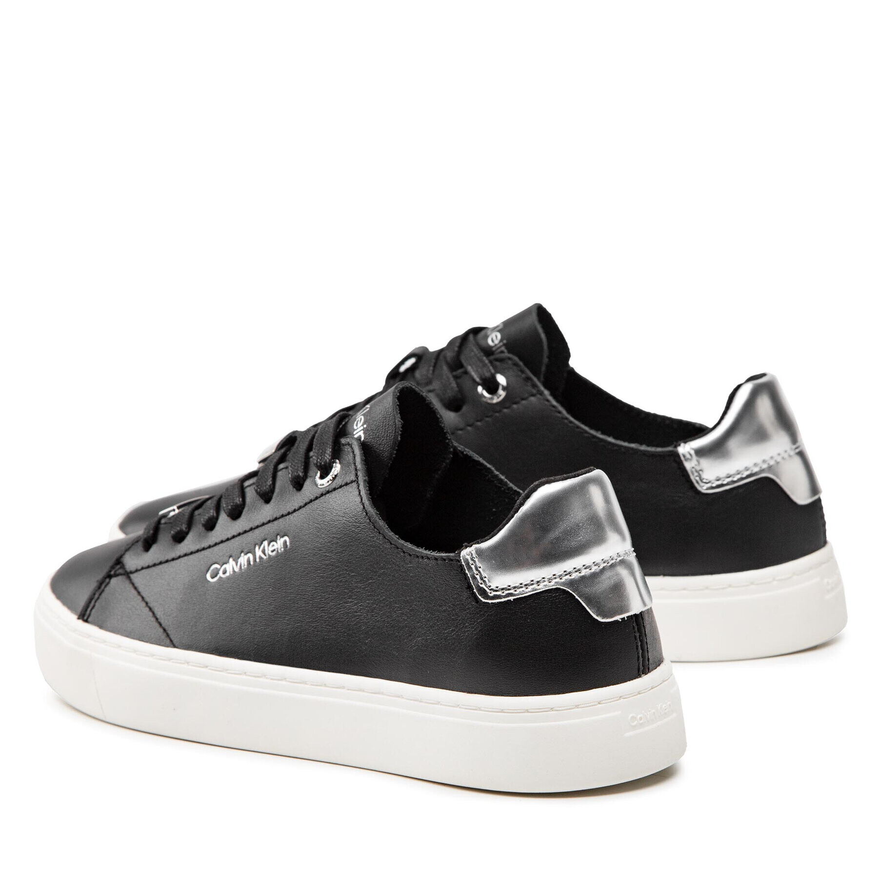 Calvin Klein Sneakersy Cupsole Unlined Lace Up-Lth HW0HW01055 Černá - Pepit.cz