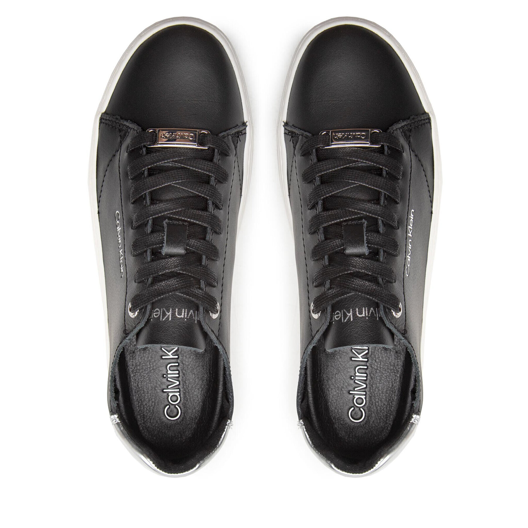 Calvin Klein Sneakersy Cupsole Unlined Lace Up-Lth HW0HW01055 Černá - Pepit.cz