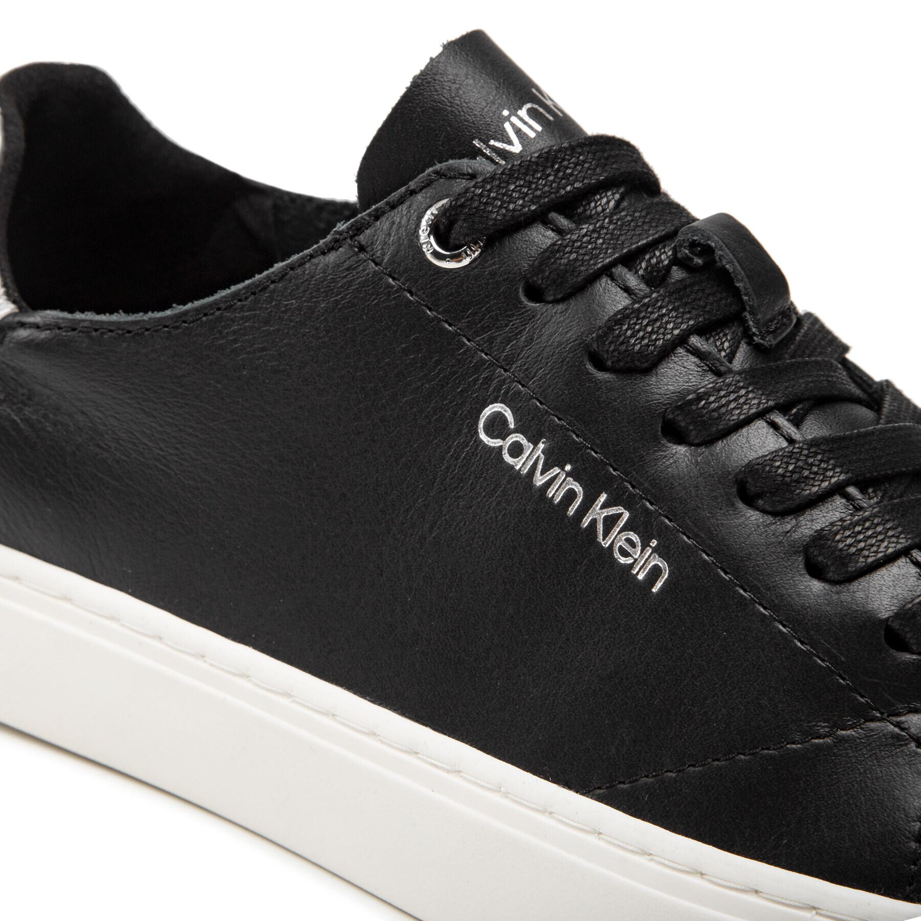 Calvin Klein Sneakersy Cupsole Unlined Lace Up-Lth HW0HW01055 Černá - Pepit.cz