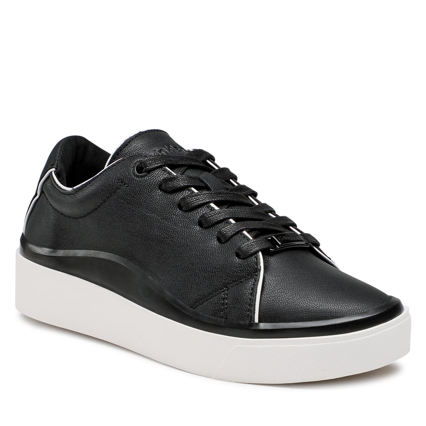 Calvin Klein Sneakersy Cupsole Wave Lace Up HW0HW01349 Černá - Pepit.cz