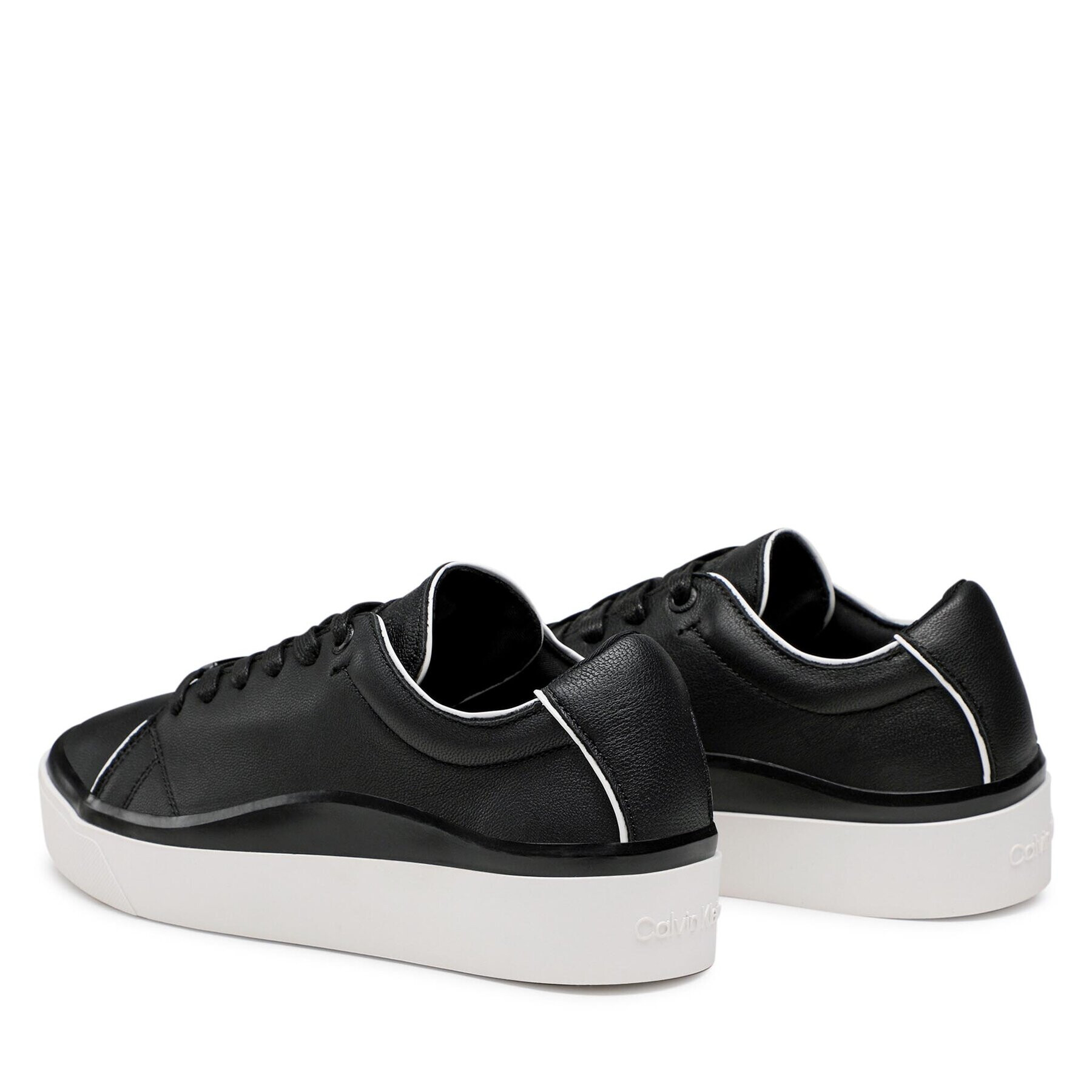 Calvin Klein Sneakersy Cupsole Wave Lace Up HW0HW01349 Černá - Pepit.cz