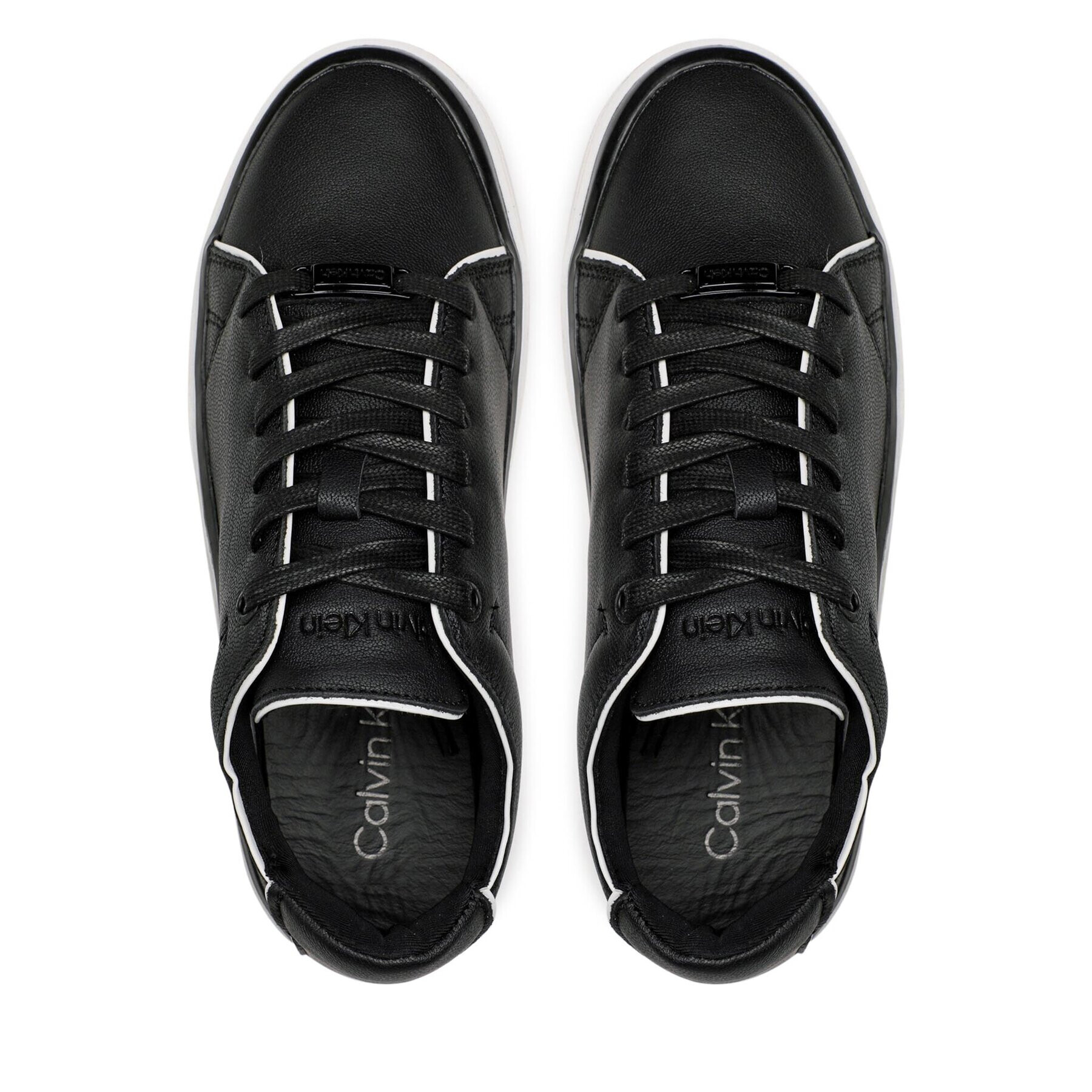 Calvin Klein Sneakersy Cupsole Wave Lace Up HW0HW01349 Černá - Pepit.cz