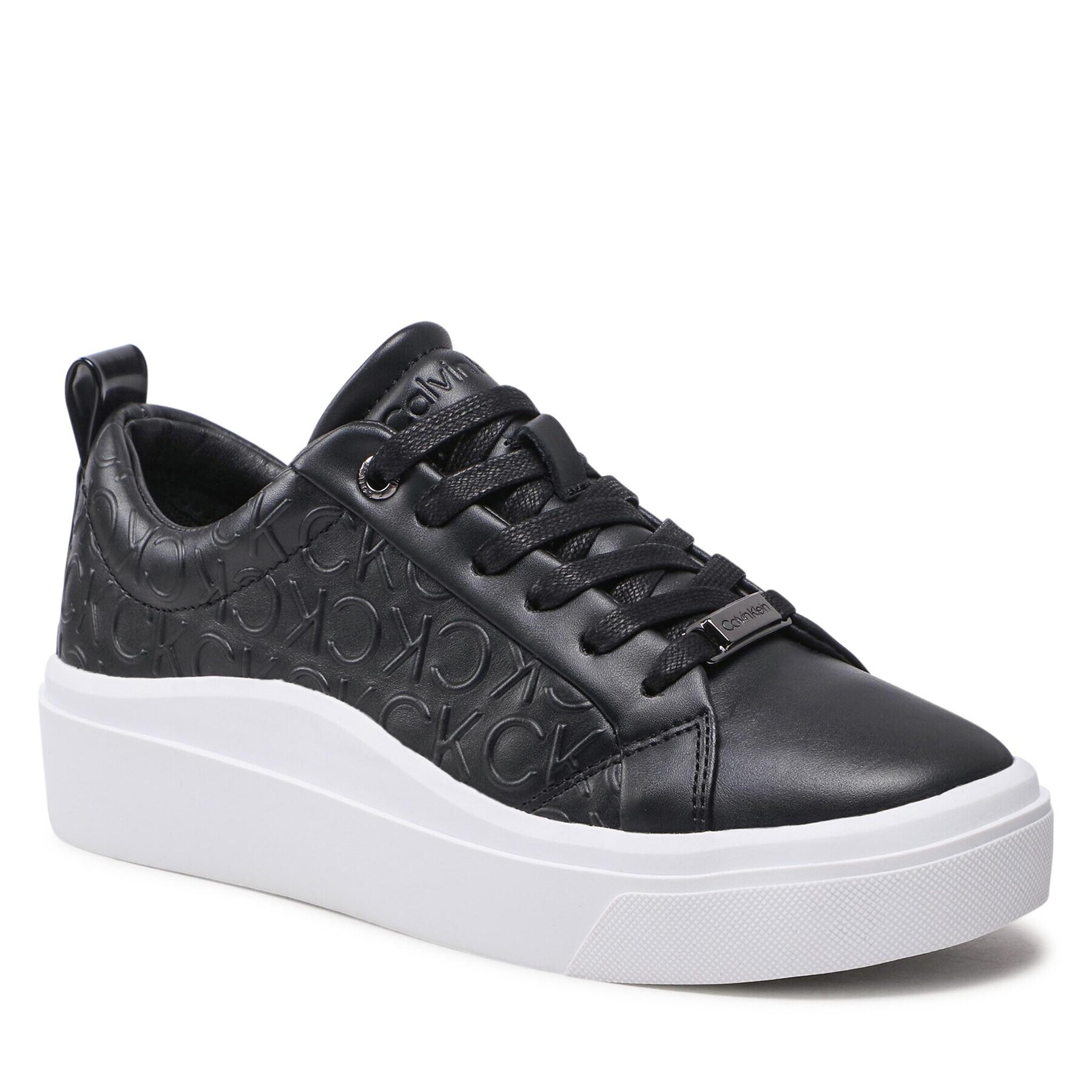 Calvin Klein Sneakersy Cupsole Wave Lace Up W0HW01328 Černá - Pepit.cz