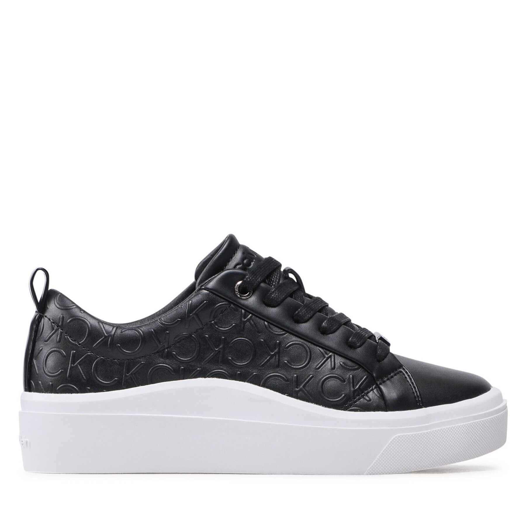 Calvin Klein Sneakersy Cupsole Wave Lace Up W0HW01328 Černá - Pepit.cz