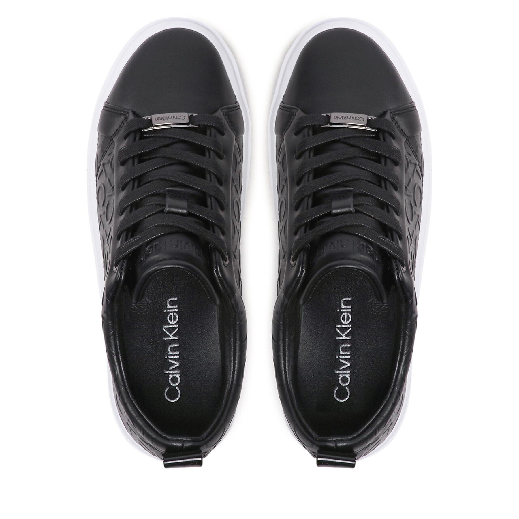 Calvin Klein Sneakersy Cupsole Wave Lace Up W0HW01328 Černá - Pepit.cz