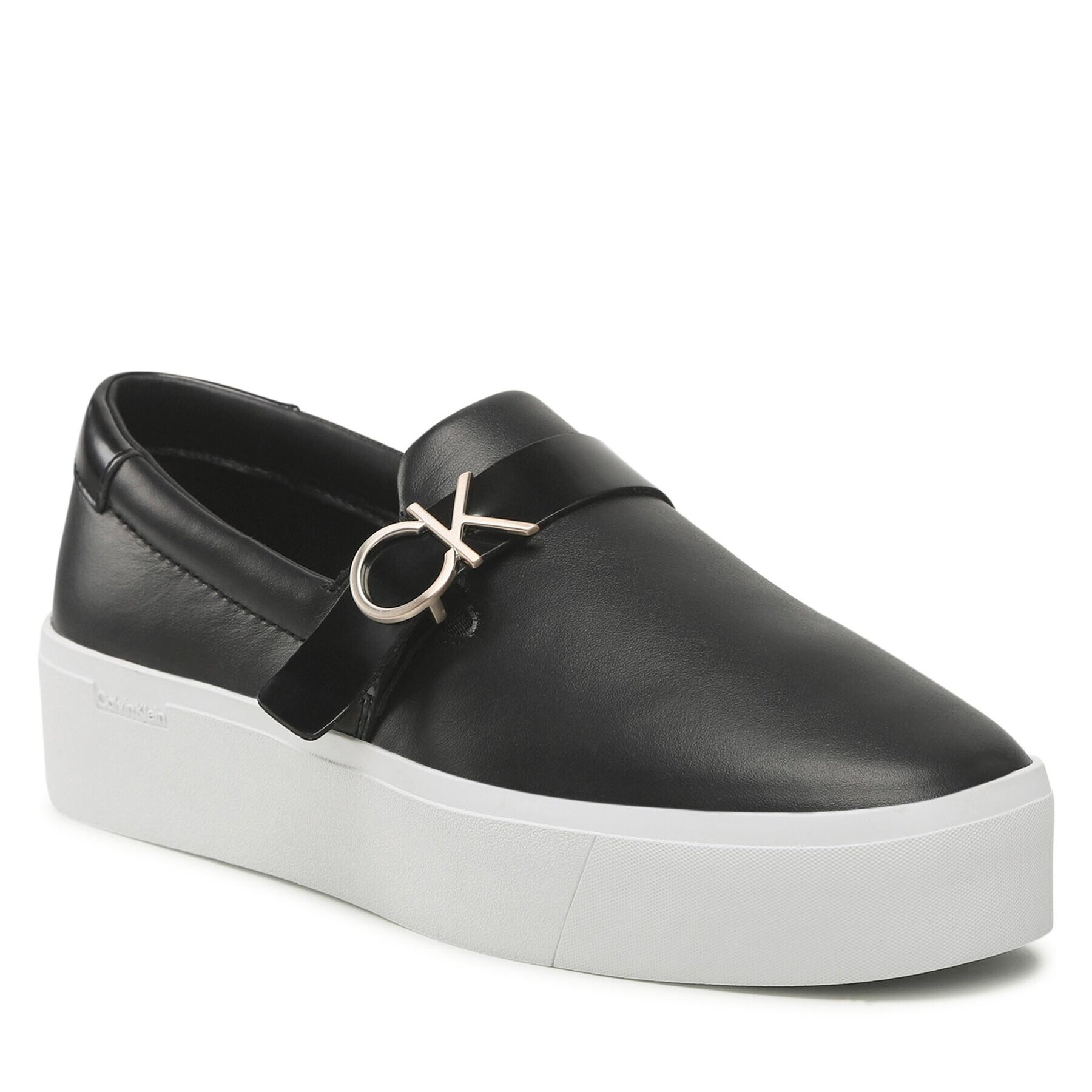 Calvin Klein Sneakersy Flatform Cup Slip On W/Hw HW0HW01516 Černá - Pepit.cz