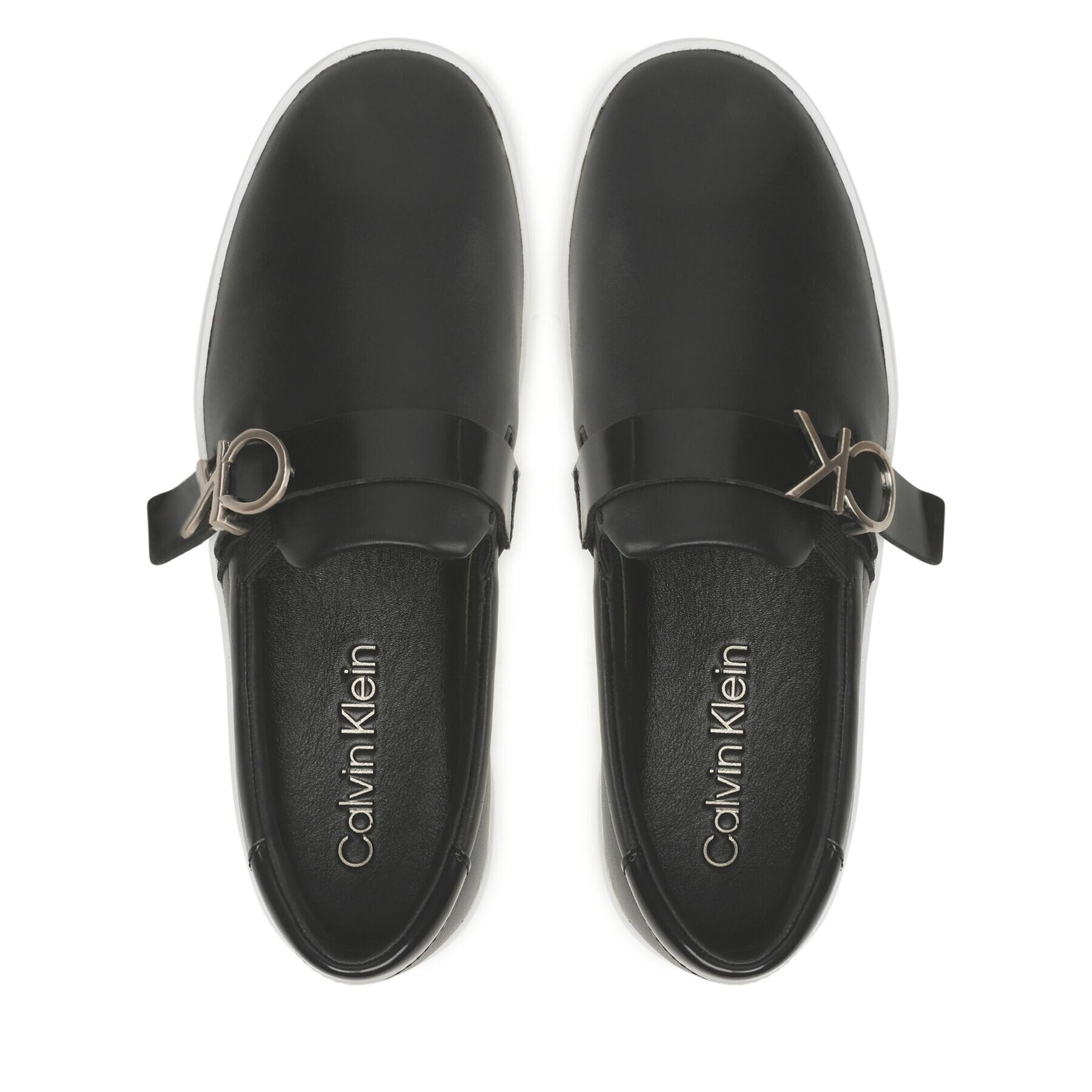 Calvin Klein Sneakersy Flatform Cup Slip On W/Hw HW0HW01516 Černá - Pepit.cz