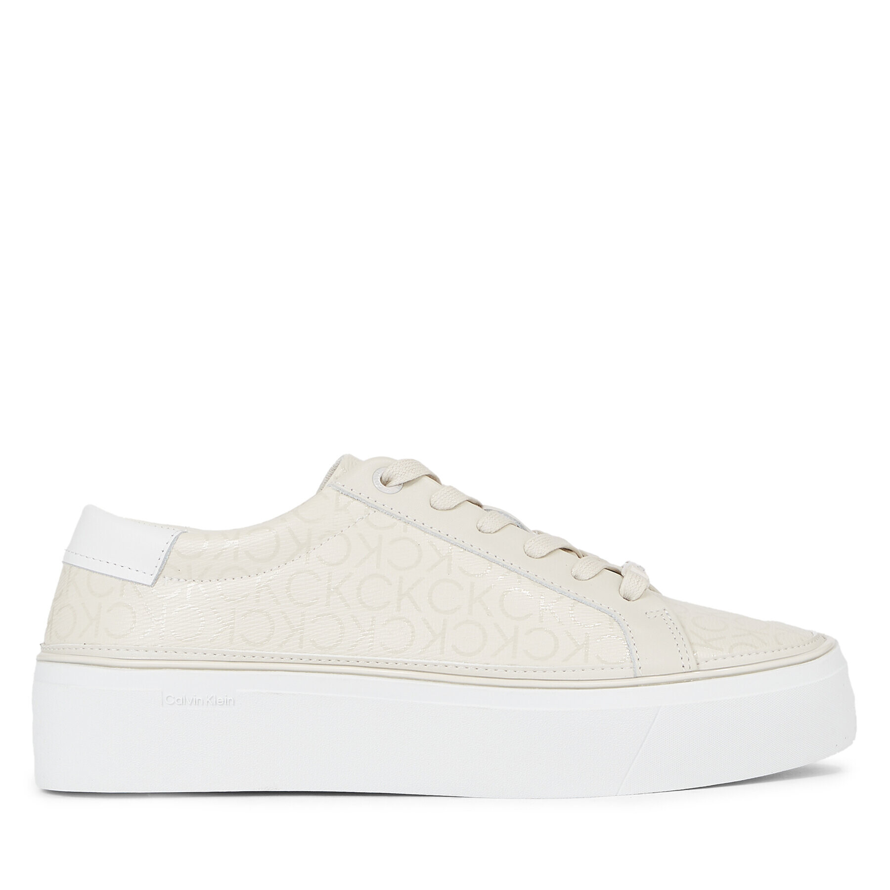 Calvin Klein Sneakersy Flatform Cupsole Lace Up-Epi Mn HW0HW01670 Bílá - Pepit.cz