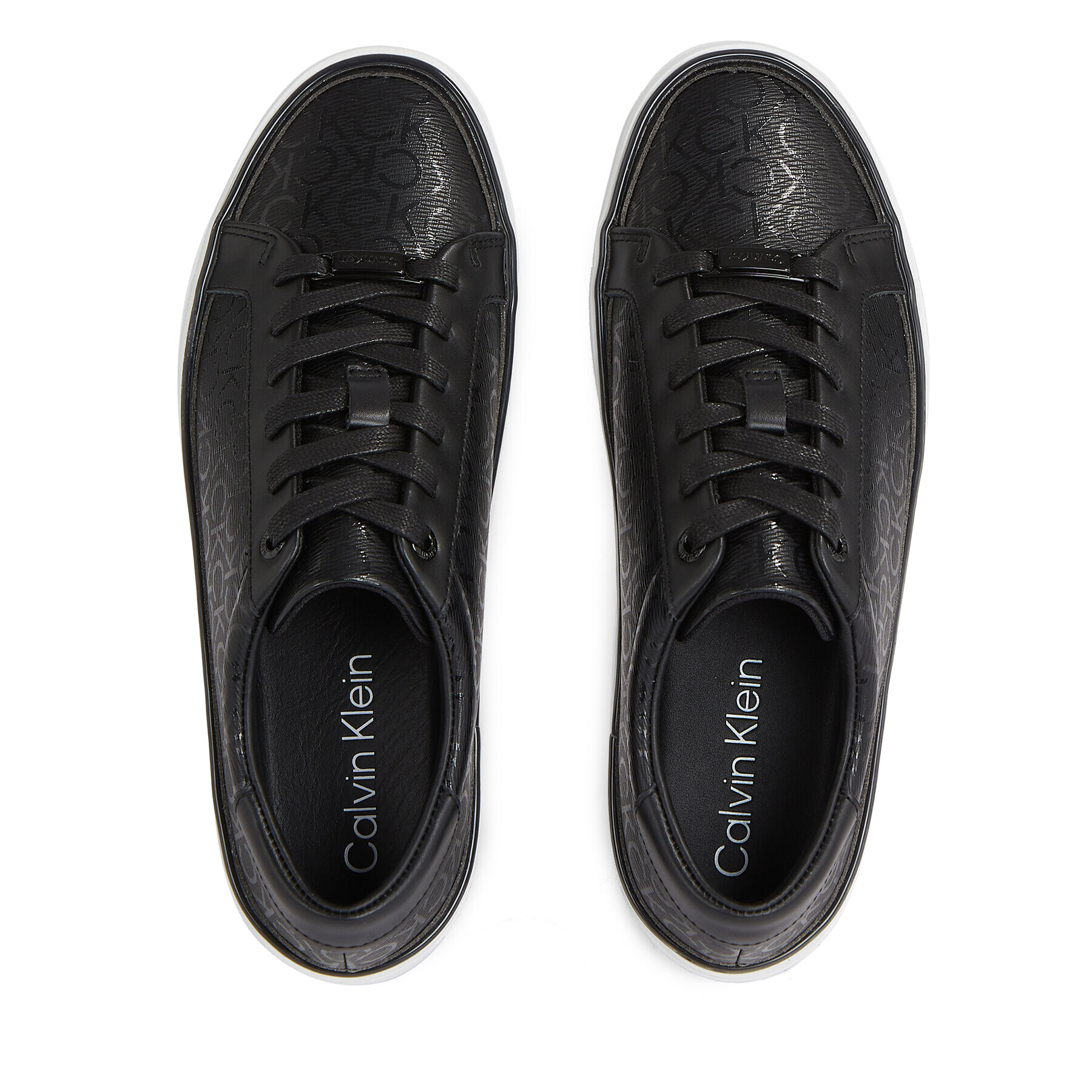 Calvin Klein Sneakersy Flatform Cupsole Lace Up-Epi Mn HW0HW01670 Černá - Pepit.cz