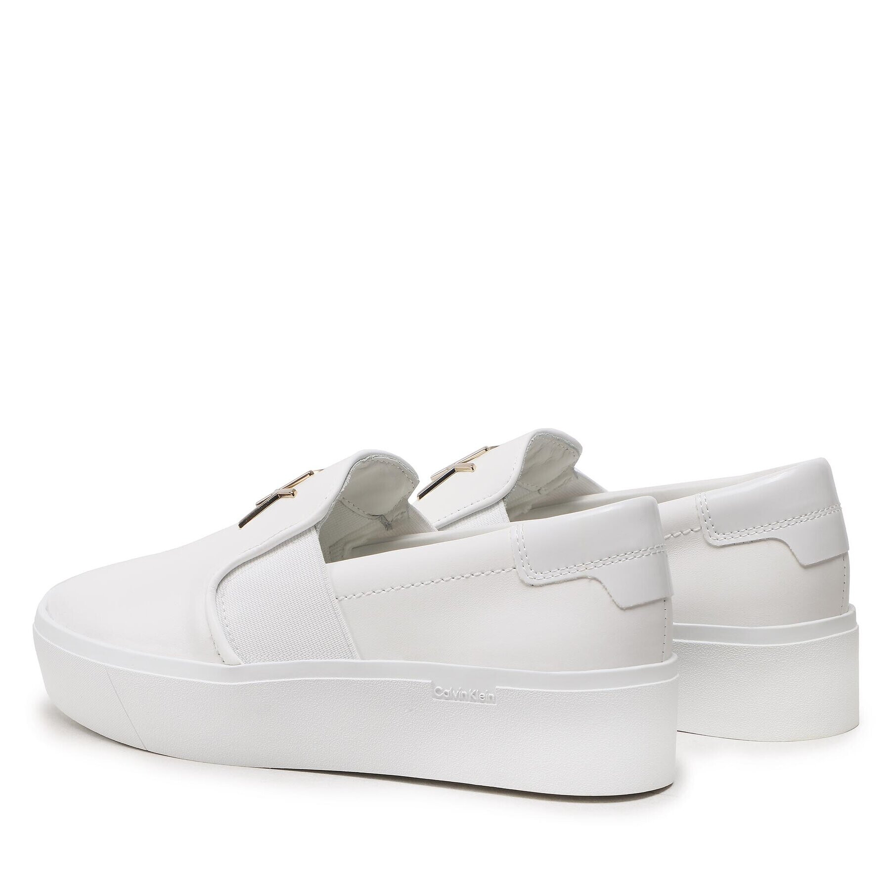 Calvin Klein Sneakersy Flatform Cupsole Slip On W/Hw HW0HW01421 Bílá - Pepit.cz