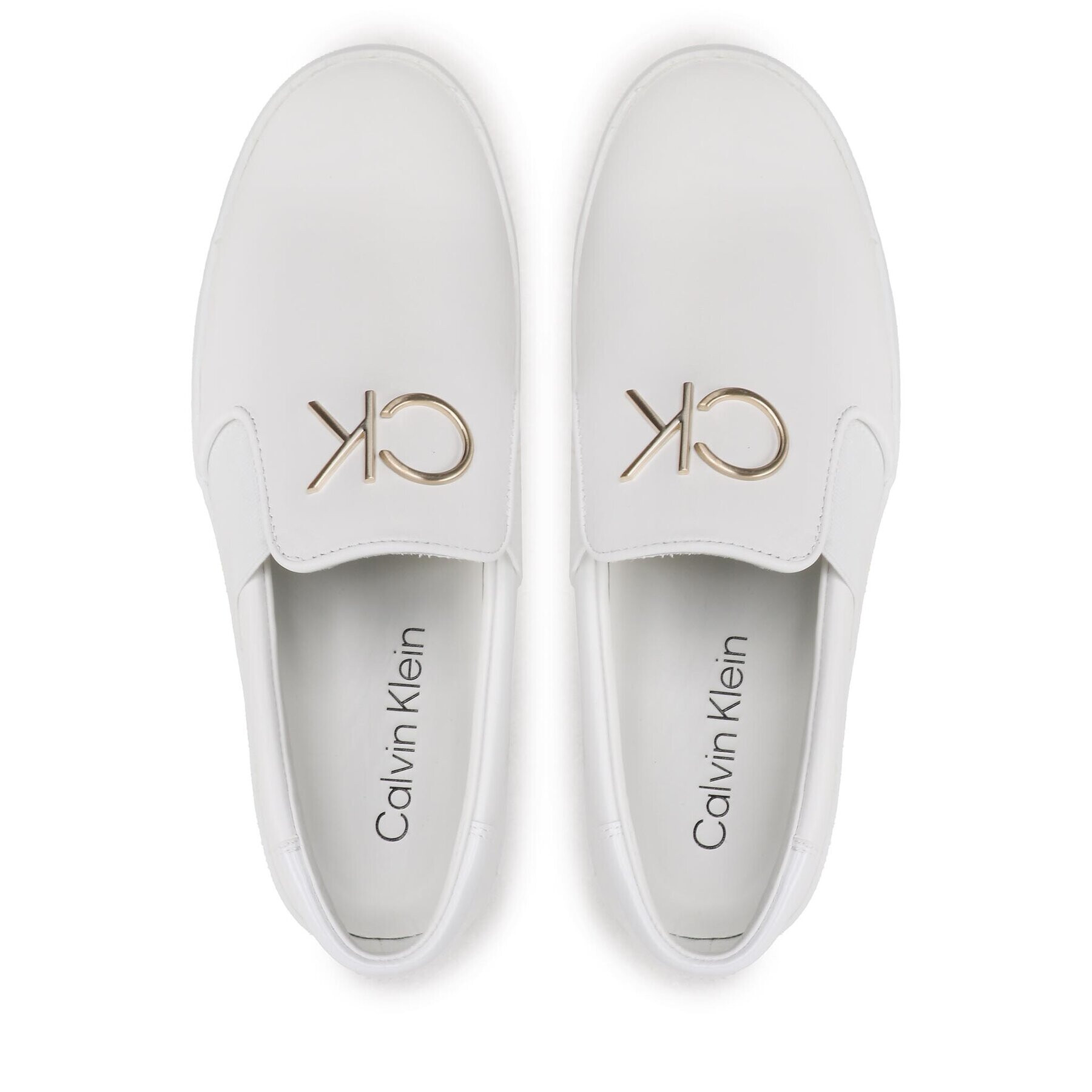 Calvin Klein Sneakersy Flatform Cupsole Slip On W/Hw HW0HW01421 Bílá - Pepit.cz