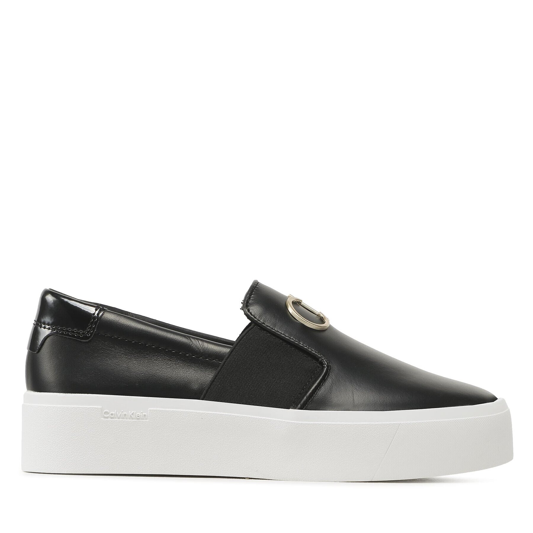 Calvin Klein Sneakersy Flatform Cupsole Slip On W/Hw HW0HW01421 Černá - Pepit.cz