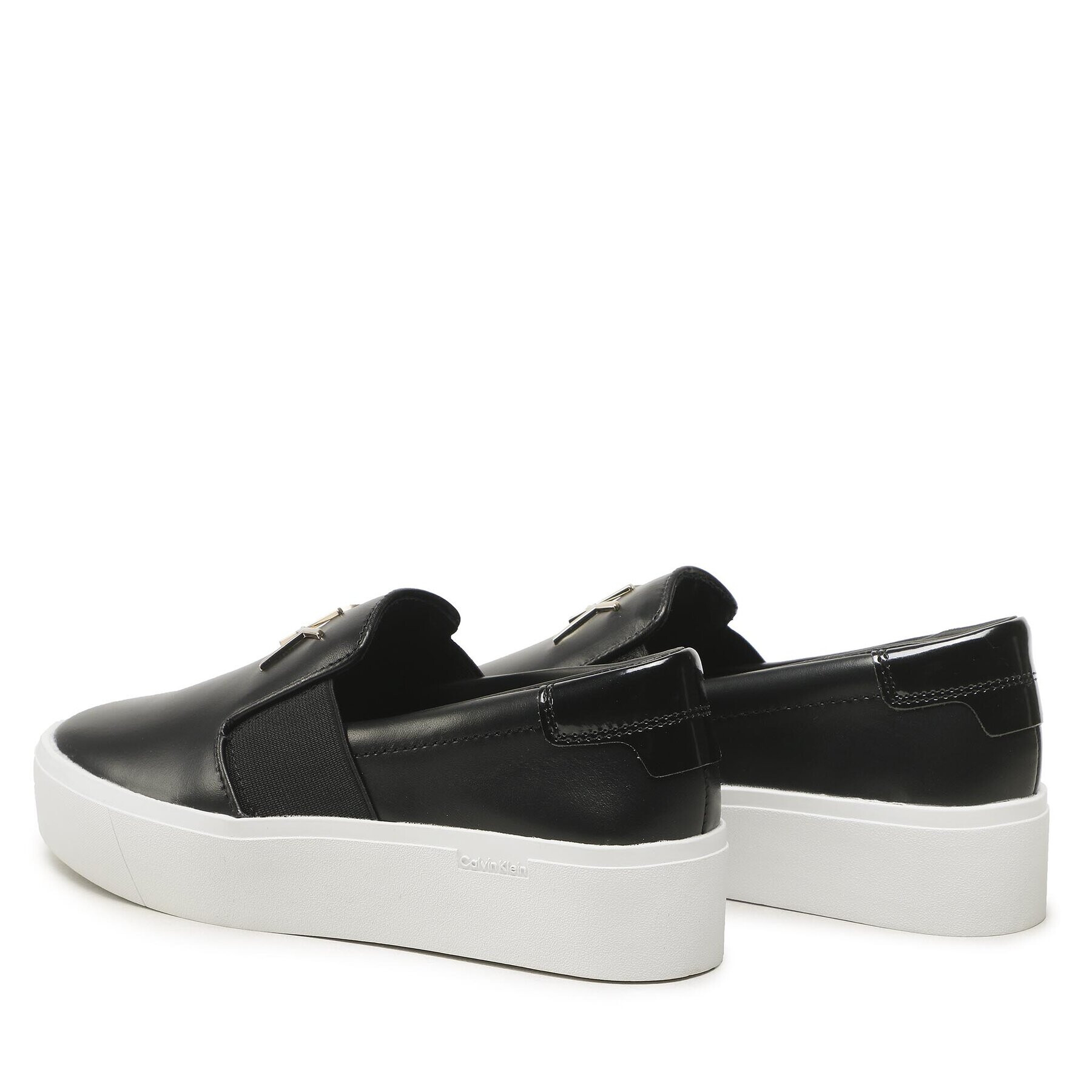 Calvin Klein Sneakersy Flatform Cupsole Slip On W/Hw HW0HW01421 Černá - Pepit.cz