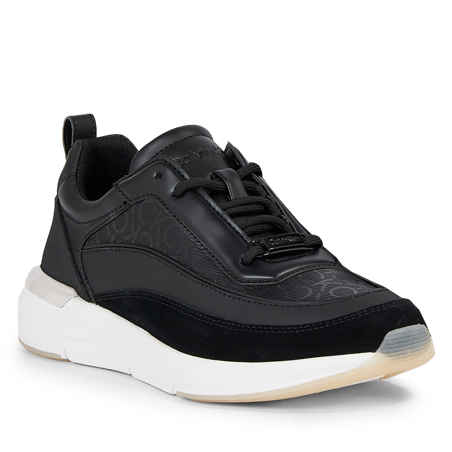 Calvin Klein Sneakersy Flexi Runner Lace Up - Epi Mono HW0HW01662 Černá - Pepit.cz