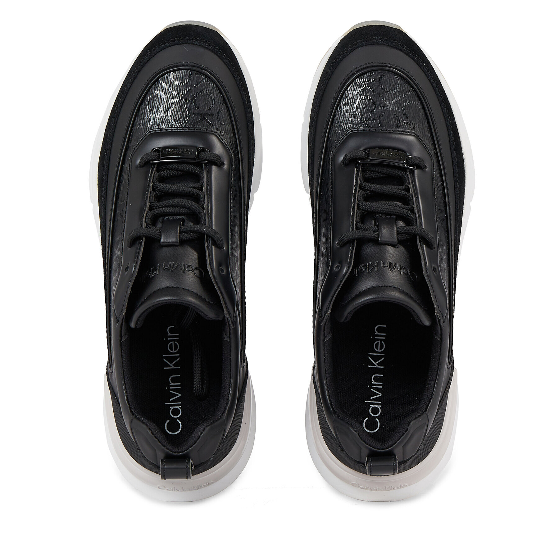 Calvin Klein Sneakersy Flexi Runner Lace Up - Epi Mono HW0HW01662 Černá - Pepit.cz