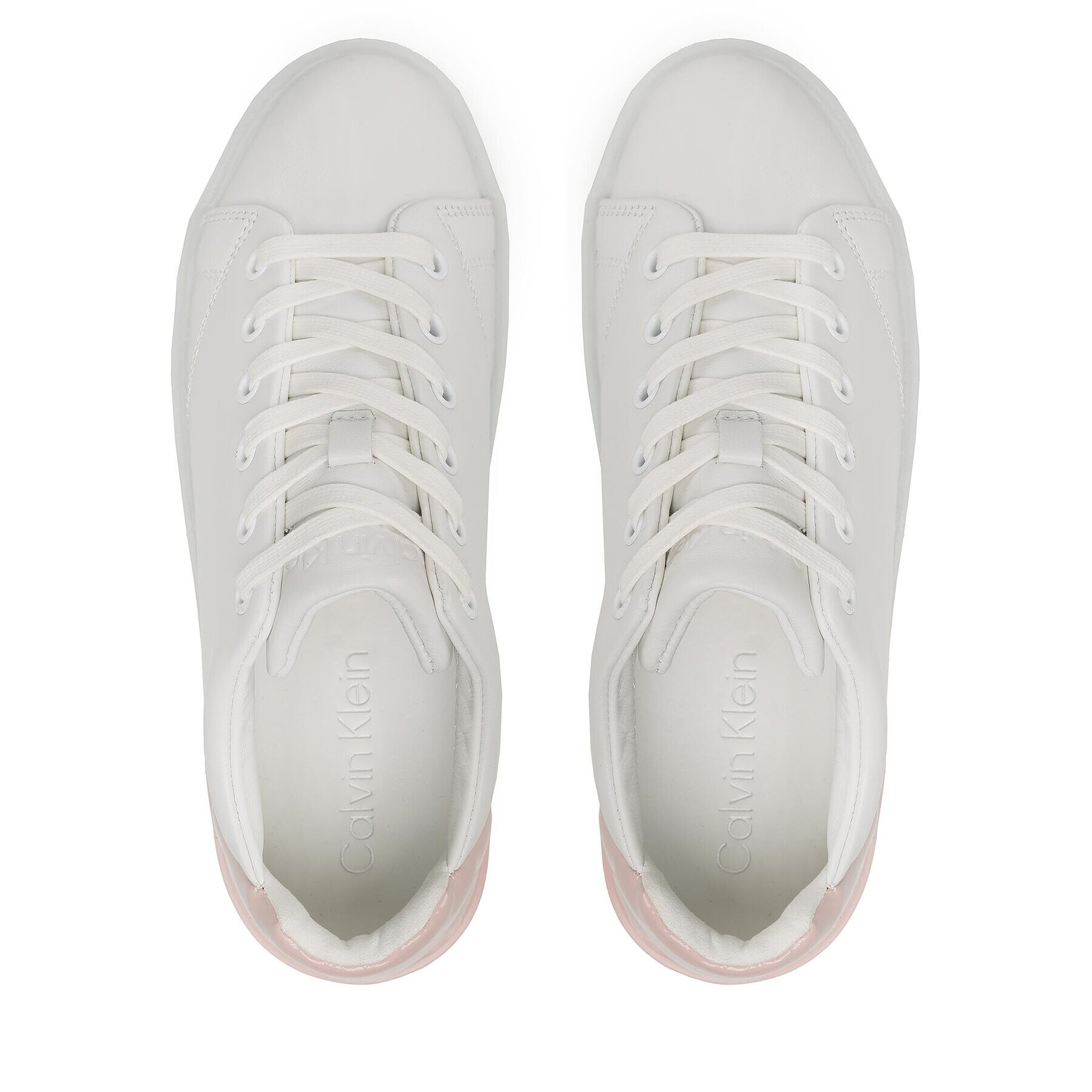 Calvin Klein Sneakersy Heel Counter Cupsole Lace Up HW0HW01378 Bílá - Pepit.cz