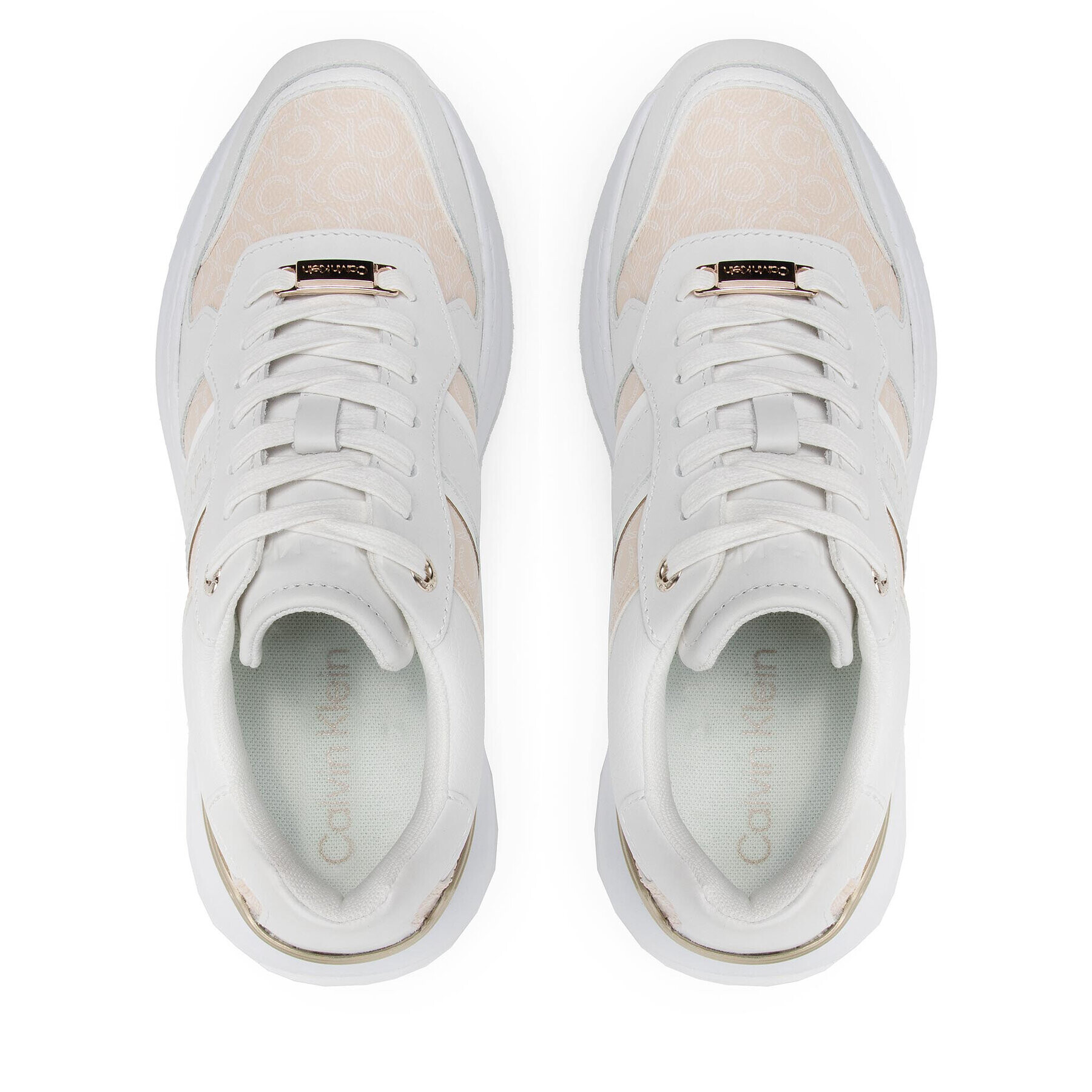 Calvin Klein Sneakersy Internal Wedge Lace Up HW0HW00816 Bílá - Pepit.cz