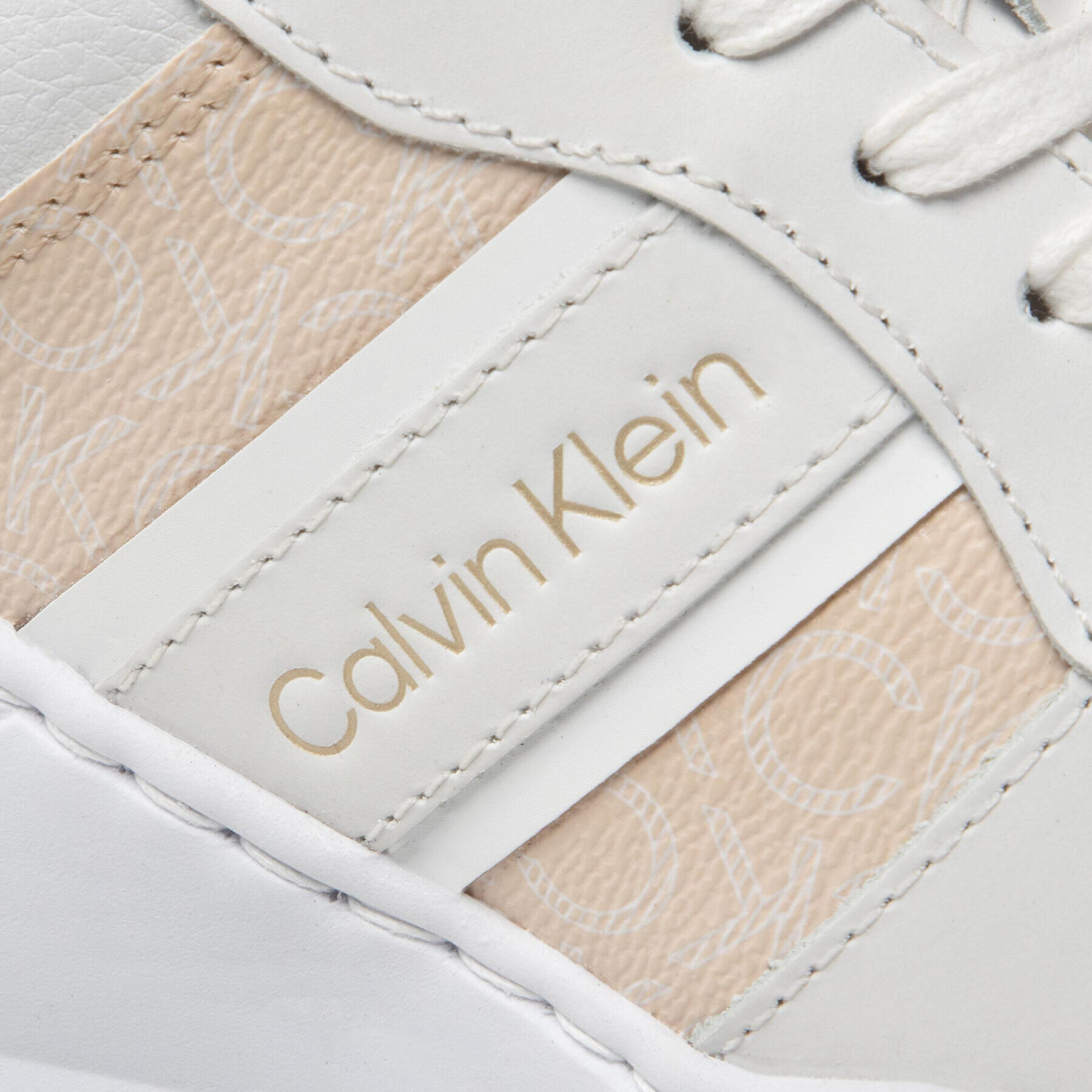 Calvin Klein Sneakersy Internal Wedge Lace Up HW0HW00816 Bílá - Pepit.cz