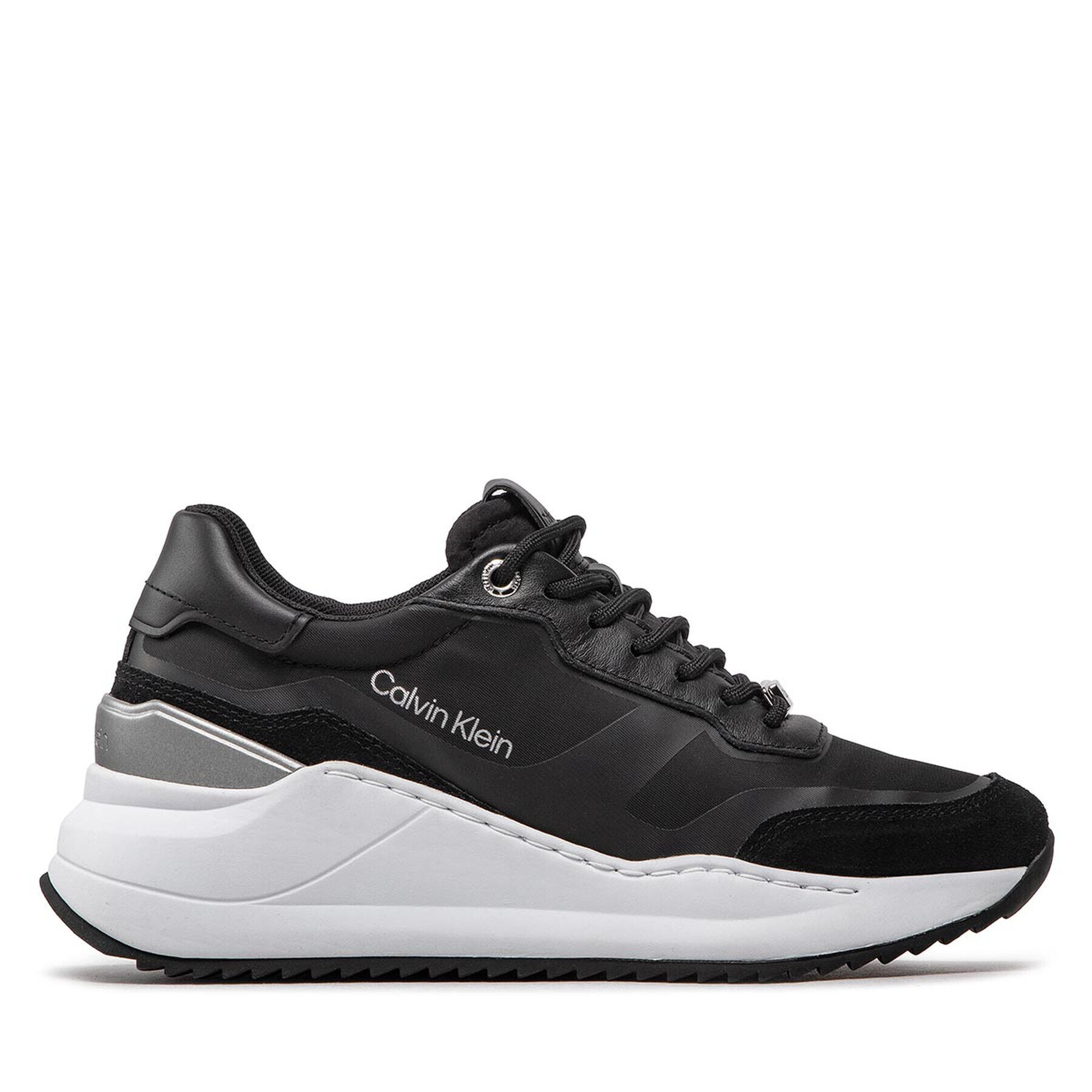 Calvin Klein Sneakersy Internal Wedge Lace Up HW0HW00917 Černá - Pepit.cz