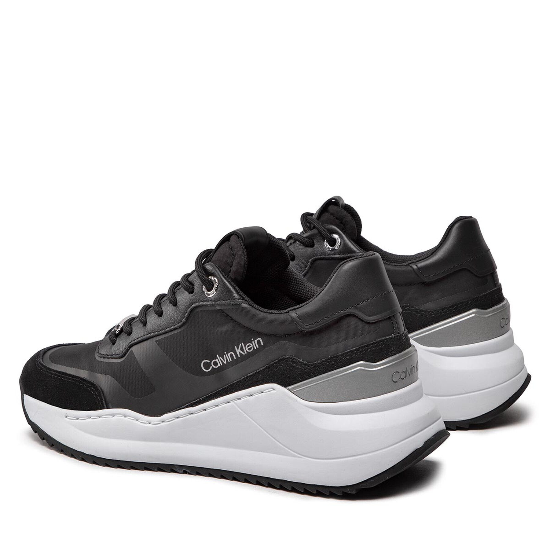 Calvin Klein Sneakersy Internal Wedge Lace Up HW0HW00917 Černá - Pepit.cz