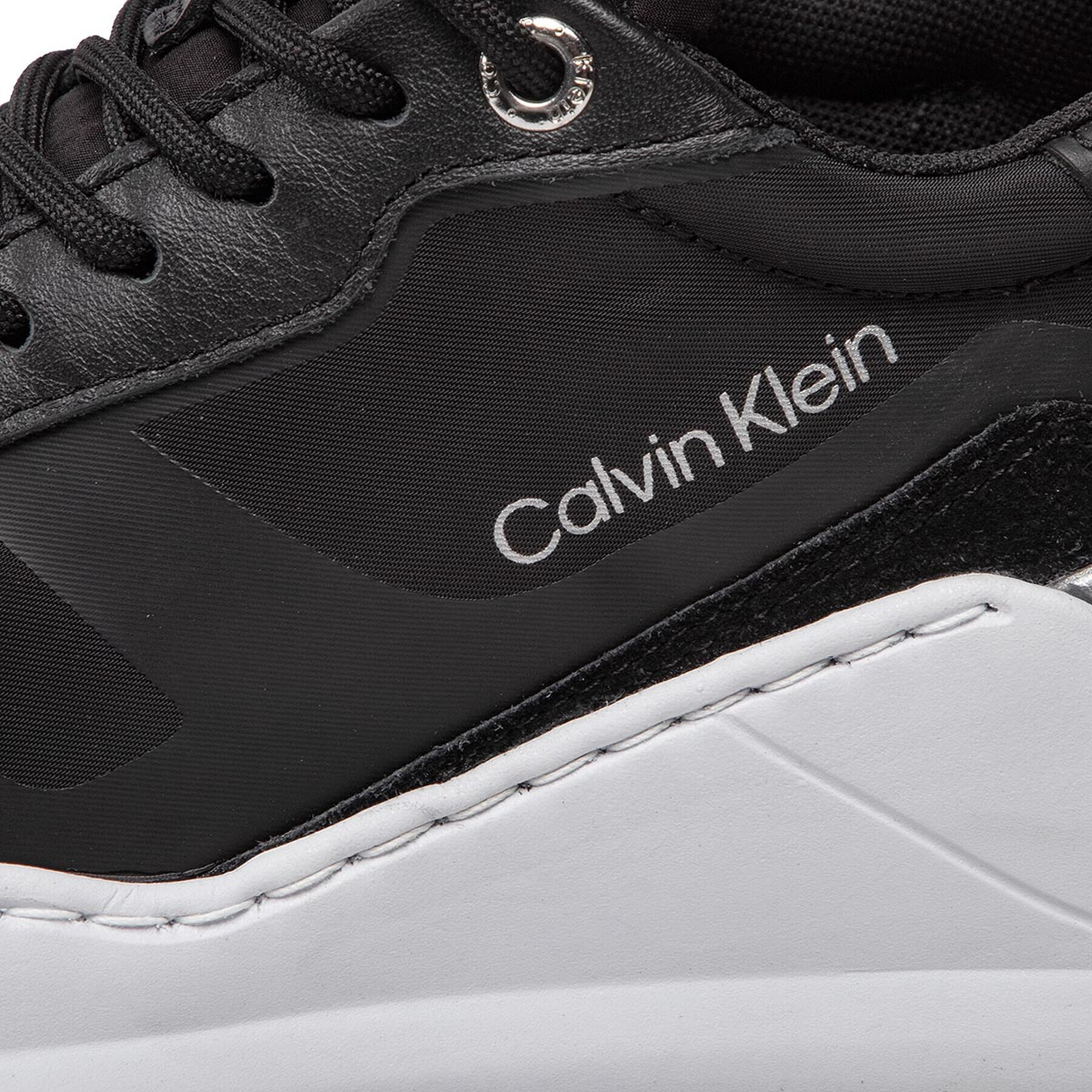 Calvin Klein Sneakersy Internal Wedge Lace Up HW0HW00917 Černá - Pepit.cz