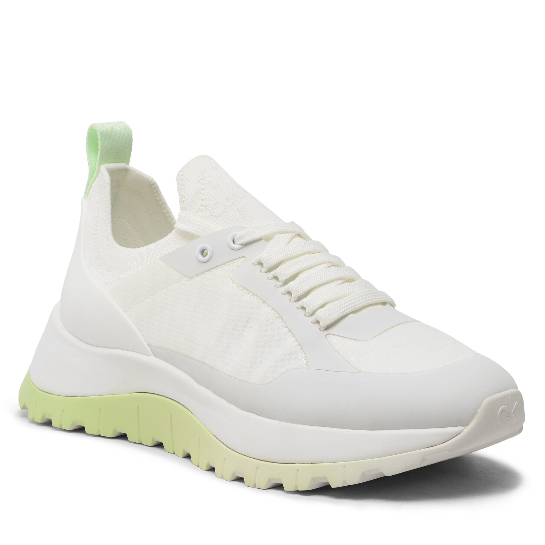 Calvin Klein Sneakersy Knit Runner Dynamic Lace Up HW0HW01446 Bílá - Pepit.cz