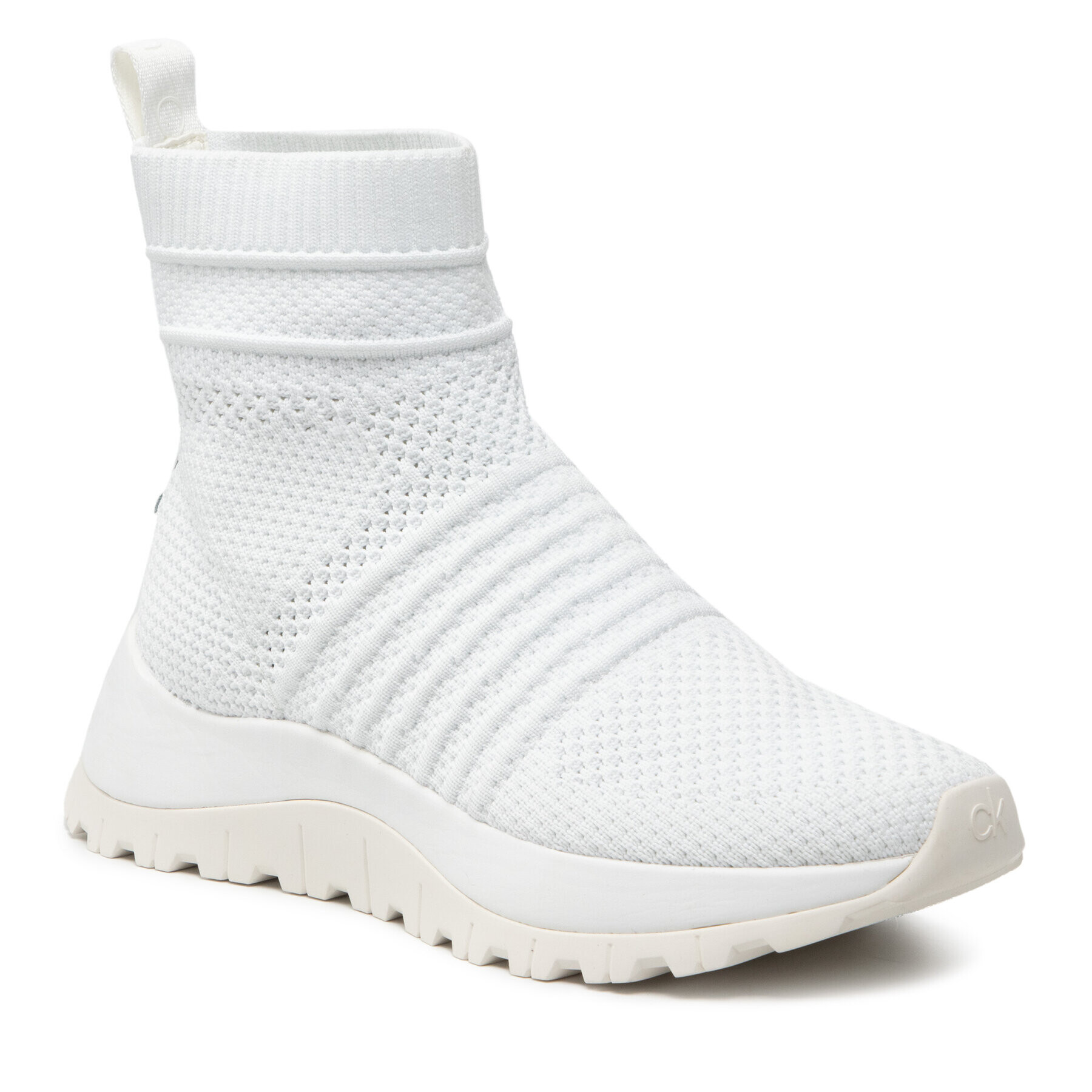 Calvin Klein Sneakersy Knit Sock Boot HW0HW00673 Bílá - Pepit.cz