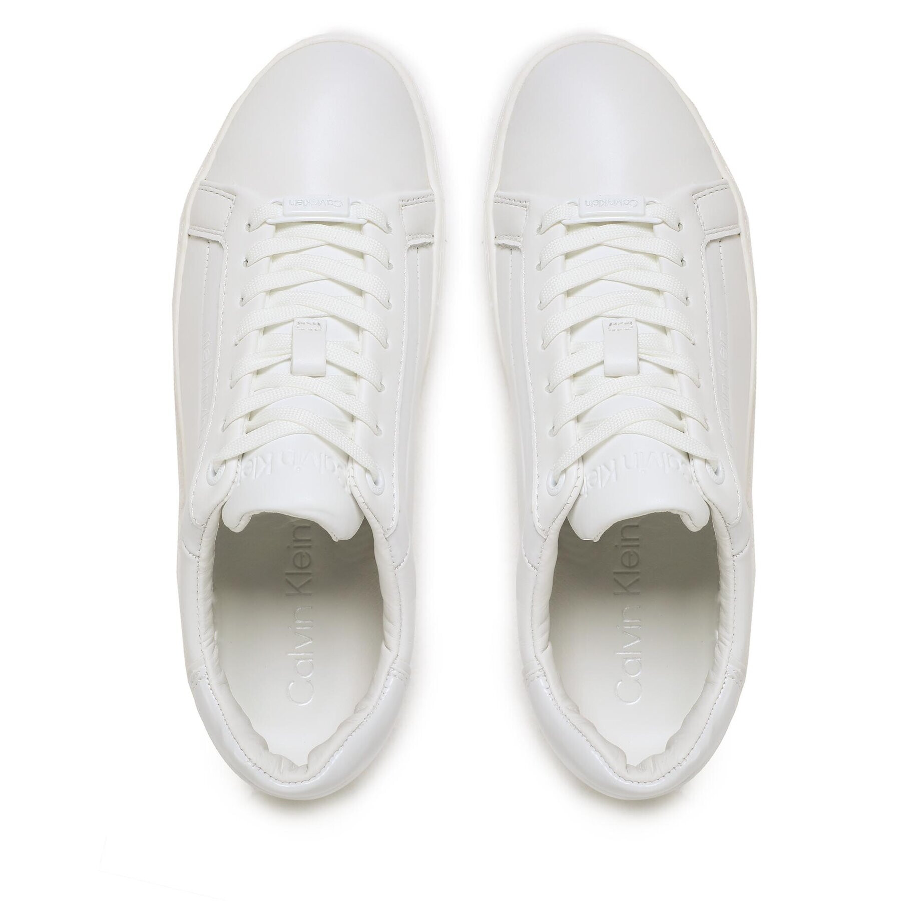 Calvin Klein Sneakersy Logo Cupsole Lace Up HW0HW01353 Bílá - Pepit.cz