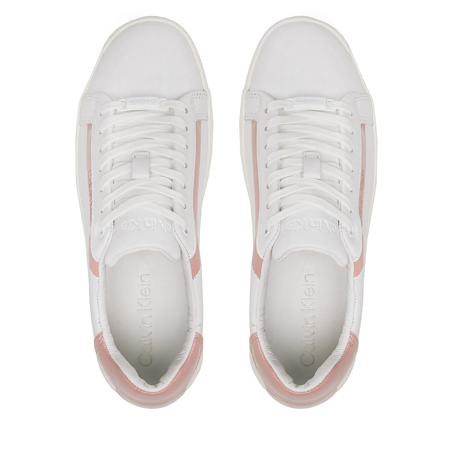 Calvin Klein Sneakersy Logo Cupsole Lace Up HW0HW01353 Bílá - Pepit.cz