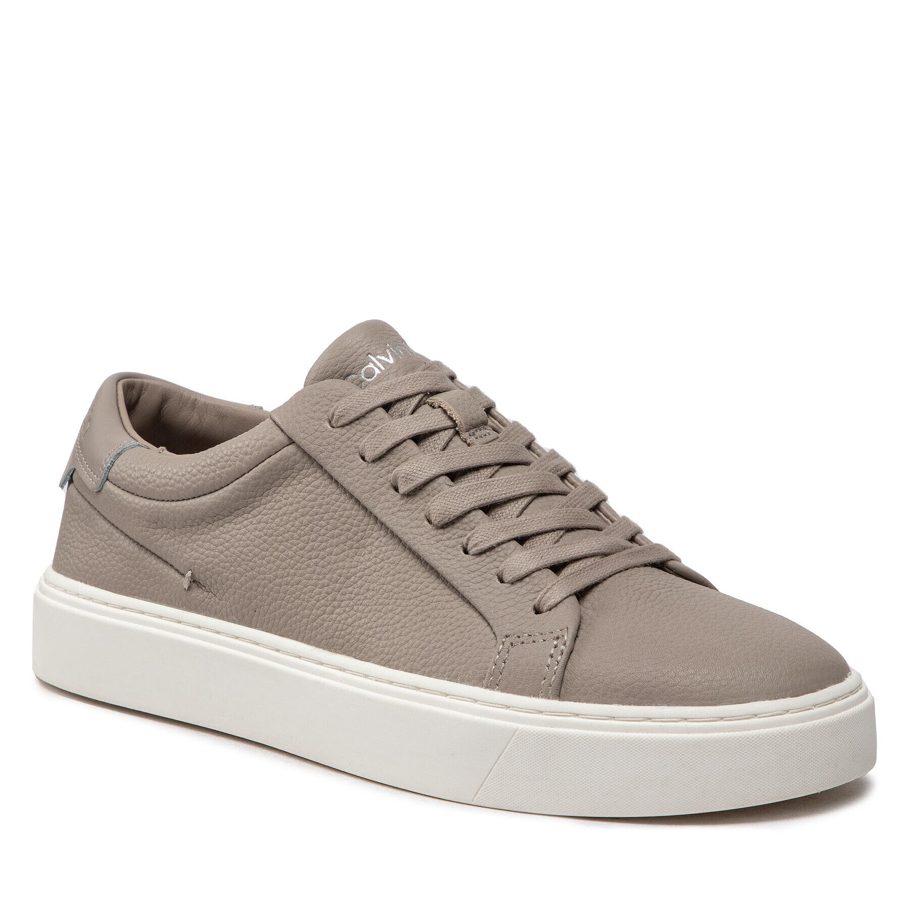 Calvin Klein Sneakersy Low Top Lace Up Lth HM0HM00742 Šedá - Pepit.cz