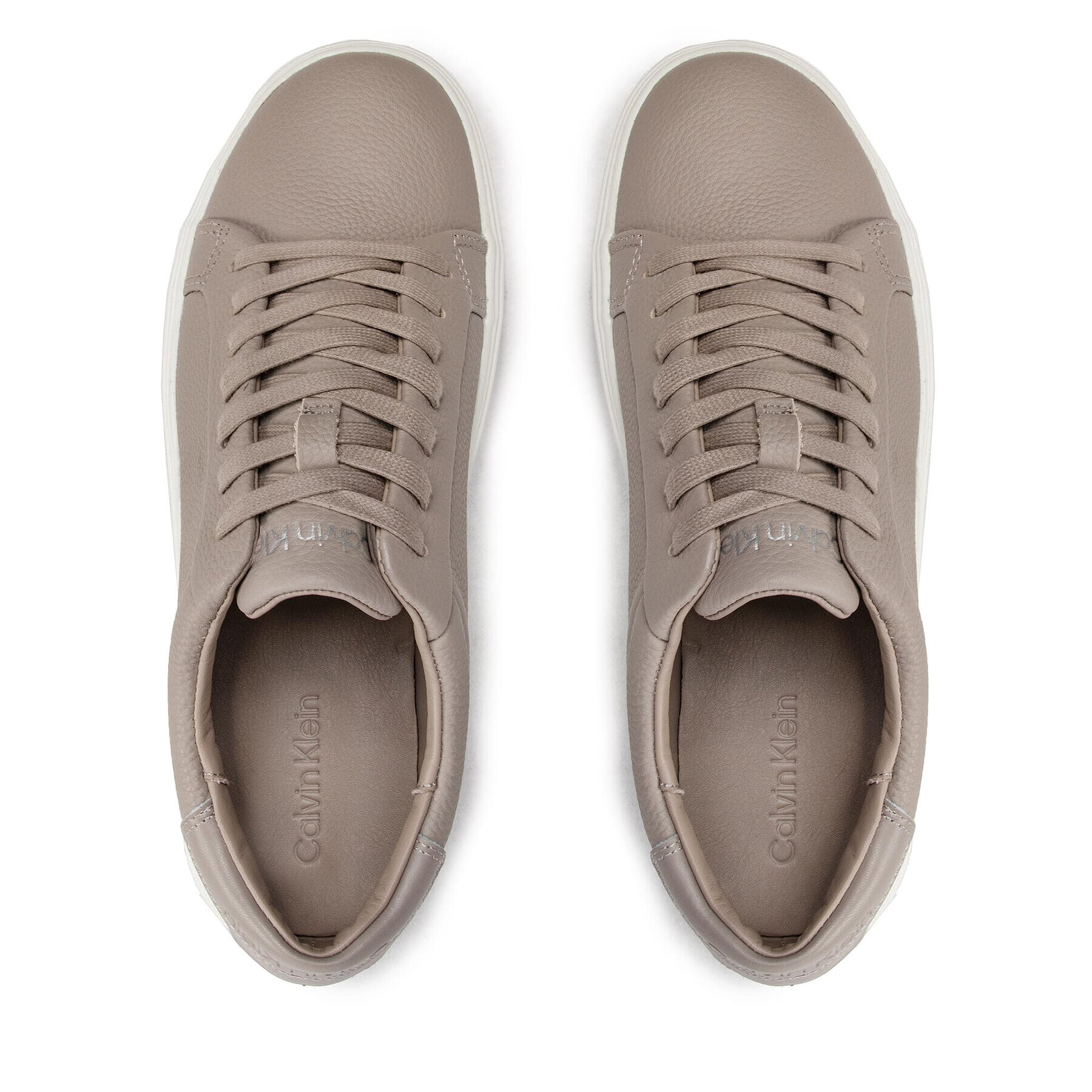 Calvin Klein Sneakersy Low Top Lace Up Lth HM0HM00742 Šedá - Pepit.cz