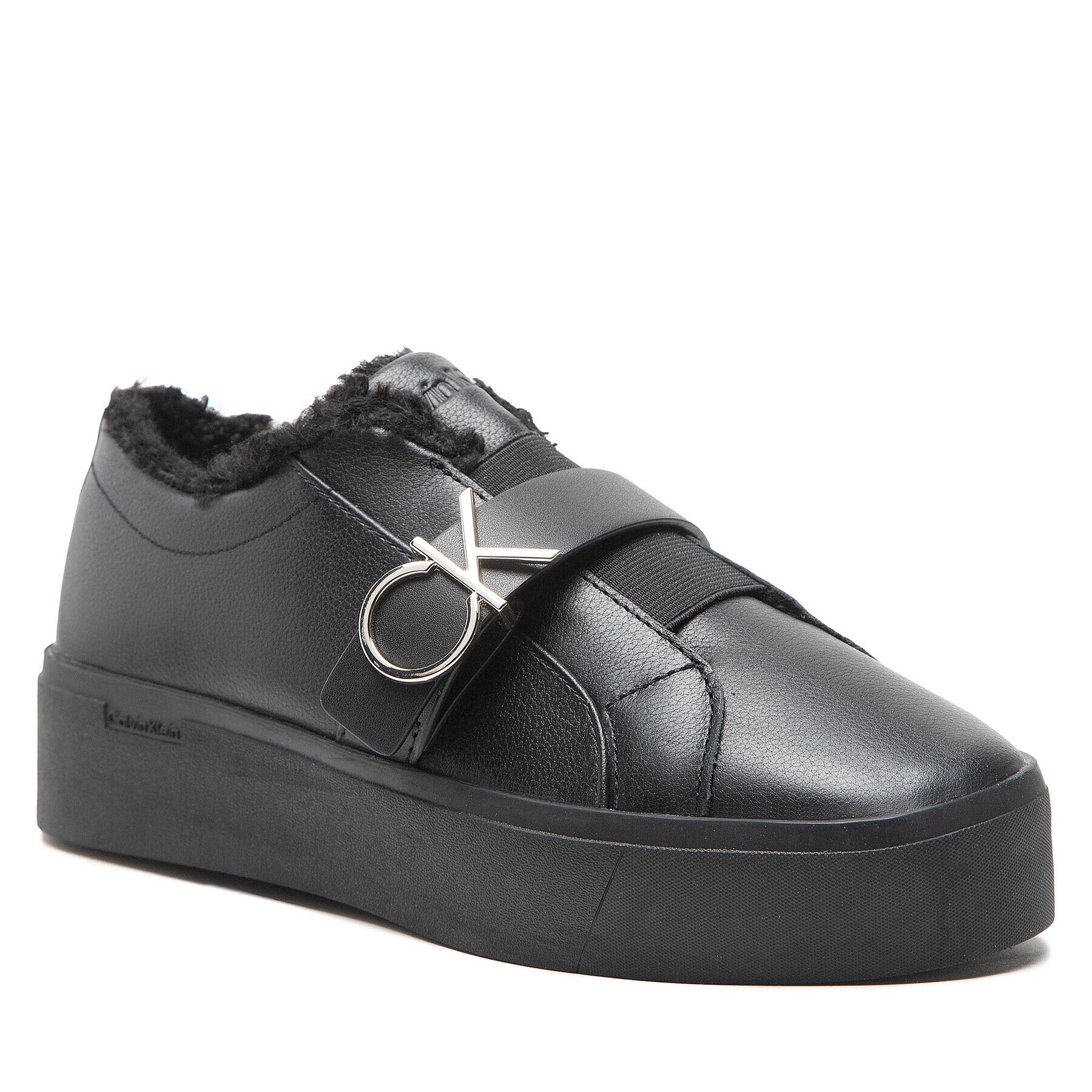 Calvin Klein Sneakersy Platform Cupsole Slip On Ck Hw-L HW0HW01331 Černá - Pepit.cz