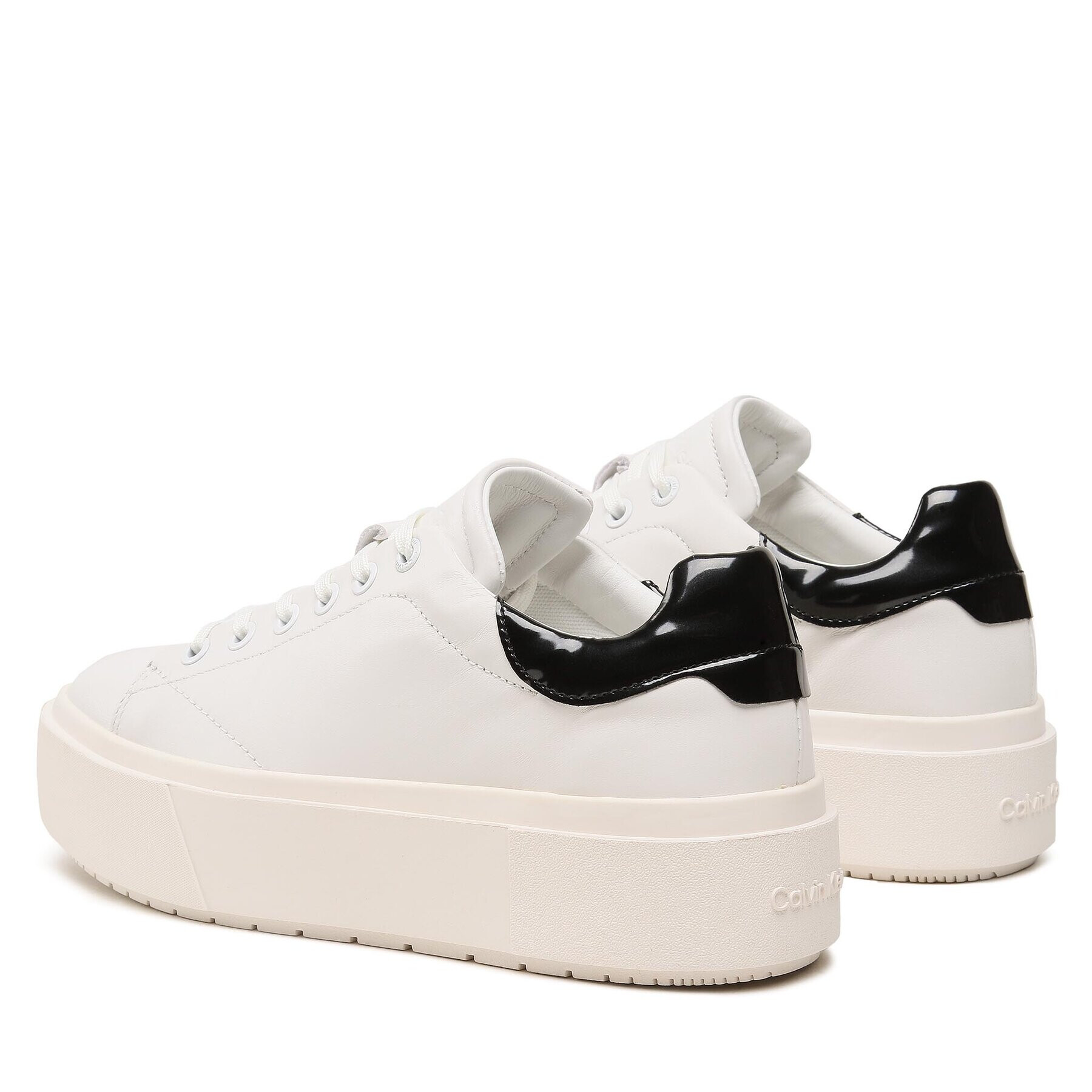 Calvin Klein Sneakersy Squared Flatform Cupsole Lace Up HW0HW01775 Bílá - Pepit.cz