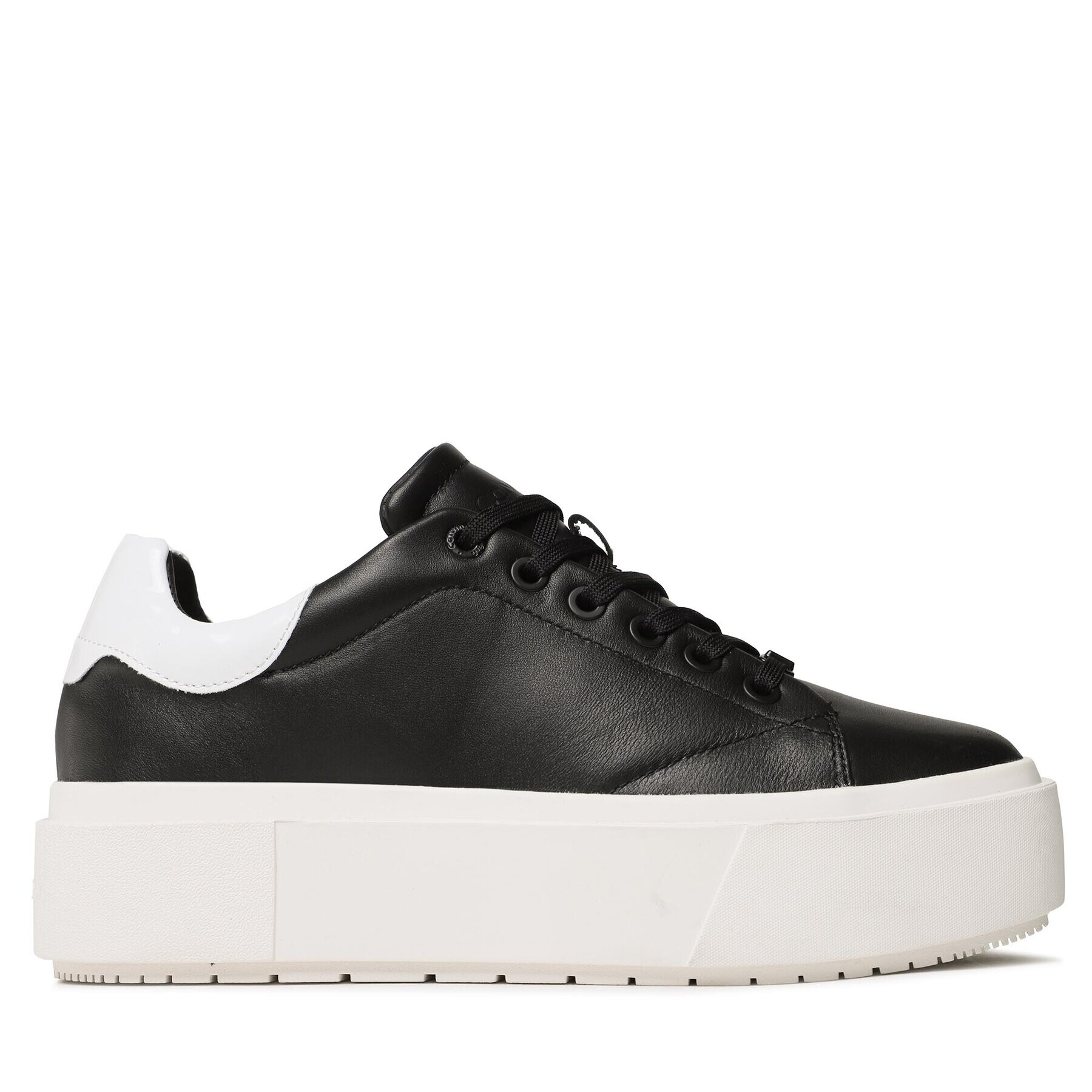 Calvin Klein Sneakersy Squared Flatform Cupsole Lace Up HW0HW01775 Černá - Pepit.cz