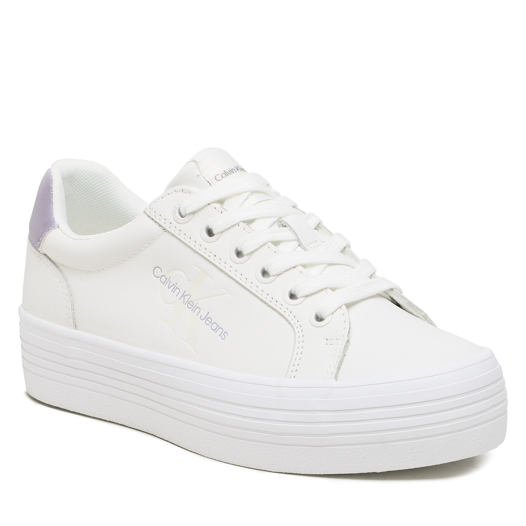 Calvin Klein Sneakersy Vulc Flatform YW0YW01223 Bílá - Pepit.cz