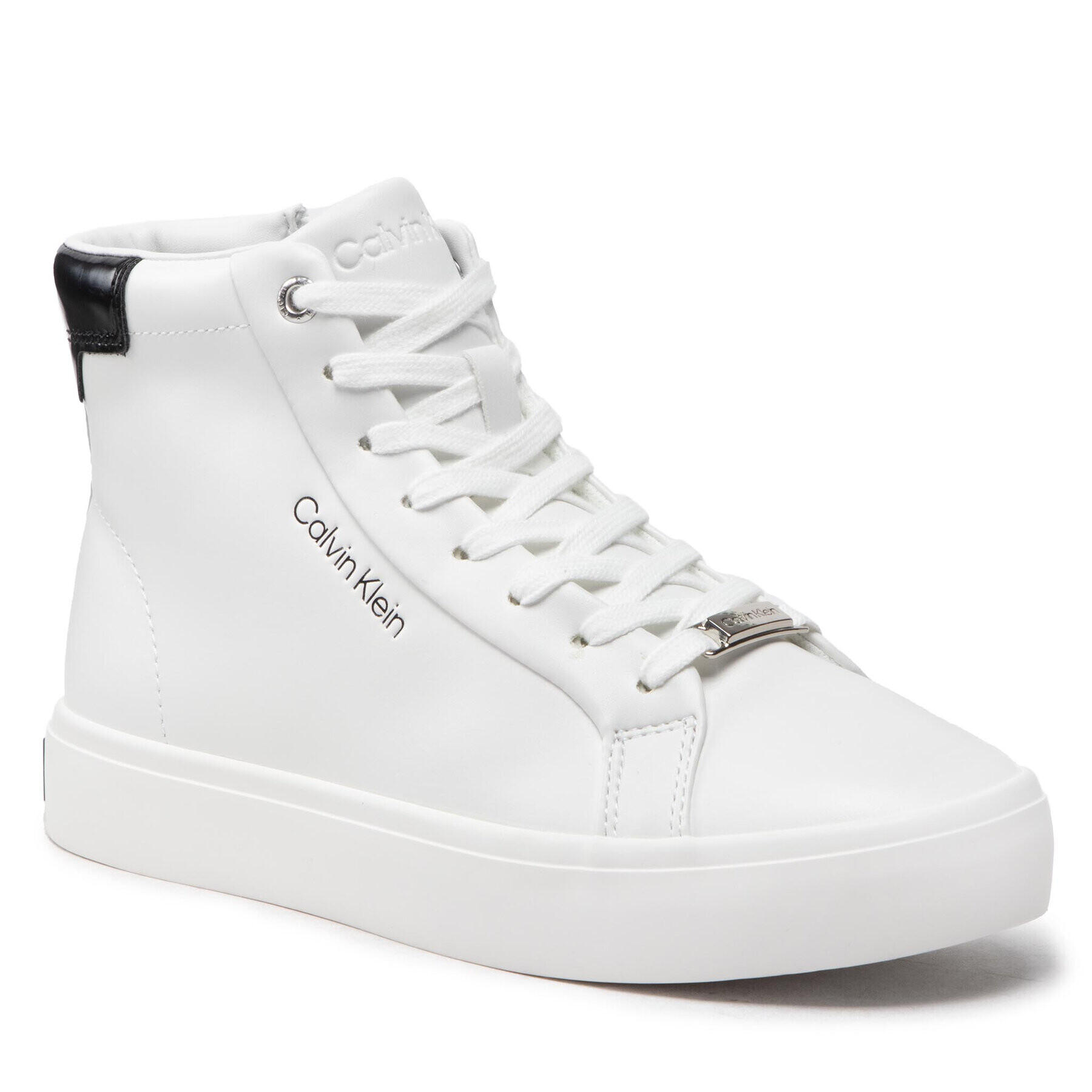 Calvin Klein Sneakersy Vulc High Top HW0HW00840 Bílá - Pepit.cz