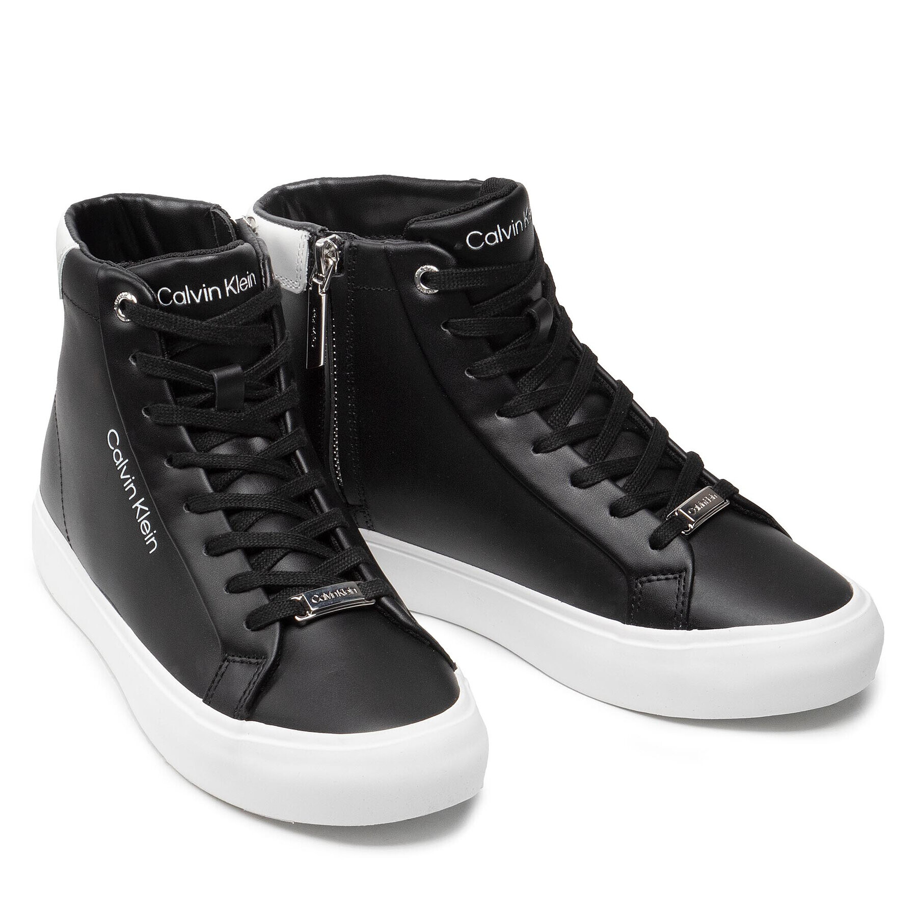 Calvin Klein Sneakersy Vulc High Top HW0HW00840 Černá - Pepit.cz