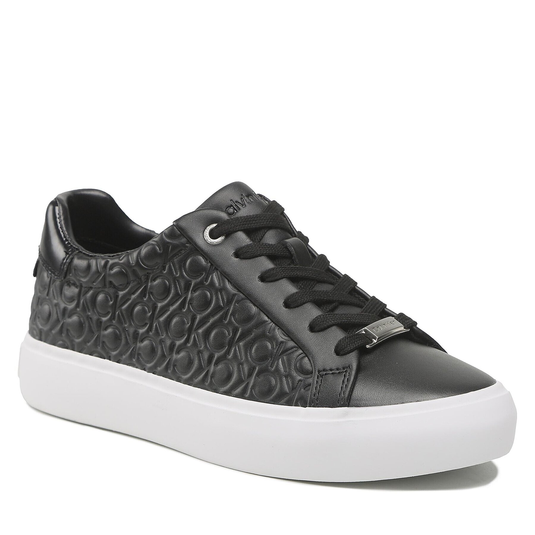 Calvin Klein Sneakersy Vulg Lace Up Mono Mix HW0HW01373 Černá - Pepit.cz