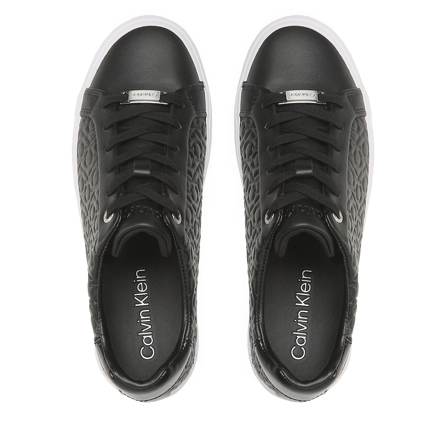 Calvin Klein Sneakersy Vulg Lace Up Mono Mix HW0HW01373 Černá - Pepit.cz