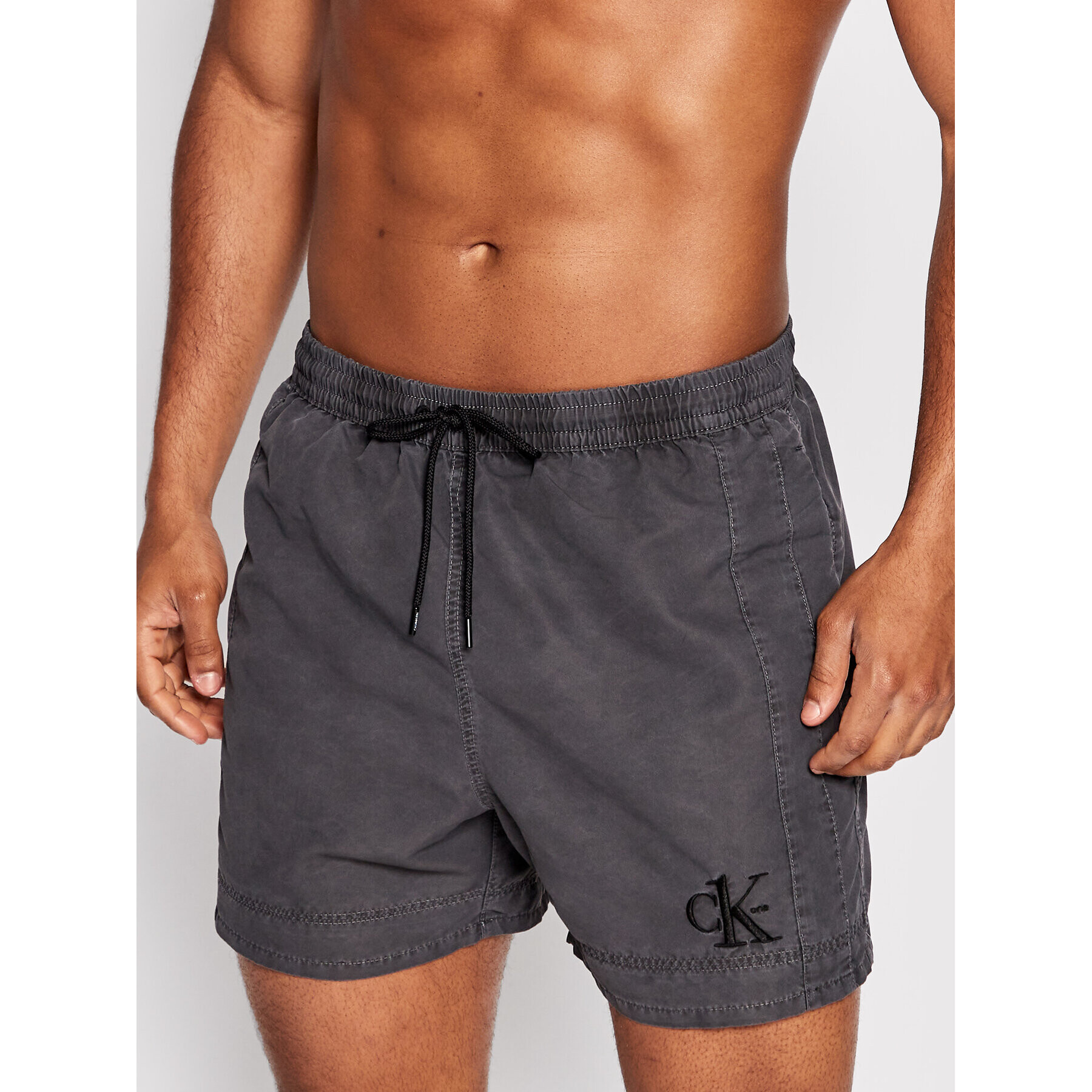 Calvin Klein Swimwear Plavecké šortky KM0KM00742 Černá Regular Fit - Pepit.cz