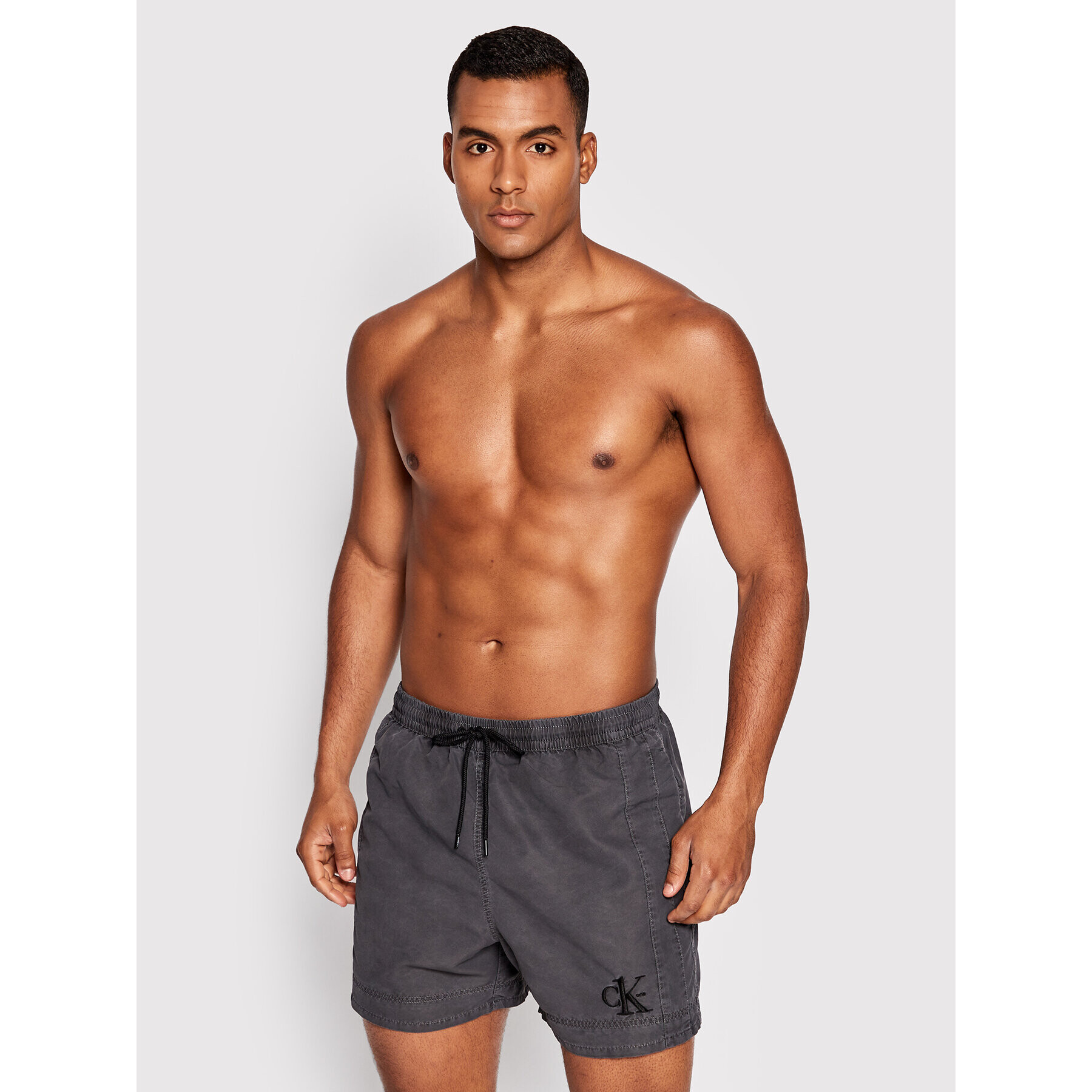 Calvin Klein Swimwear Plavecké šortky KM0KM00742 Černá Regular Fit - Pepit.cz