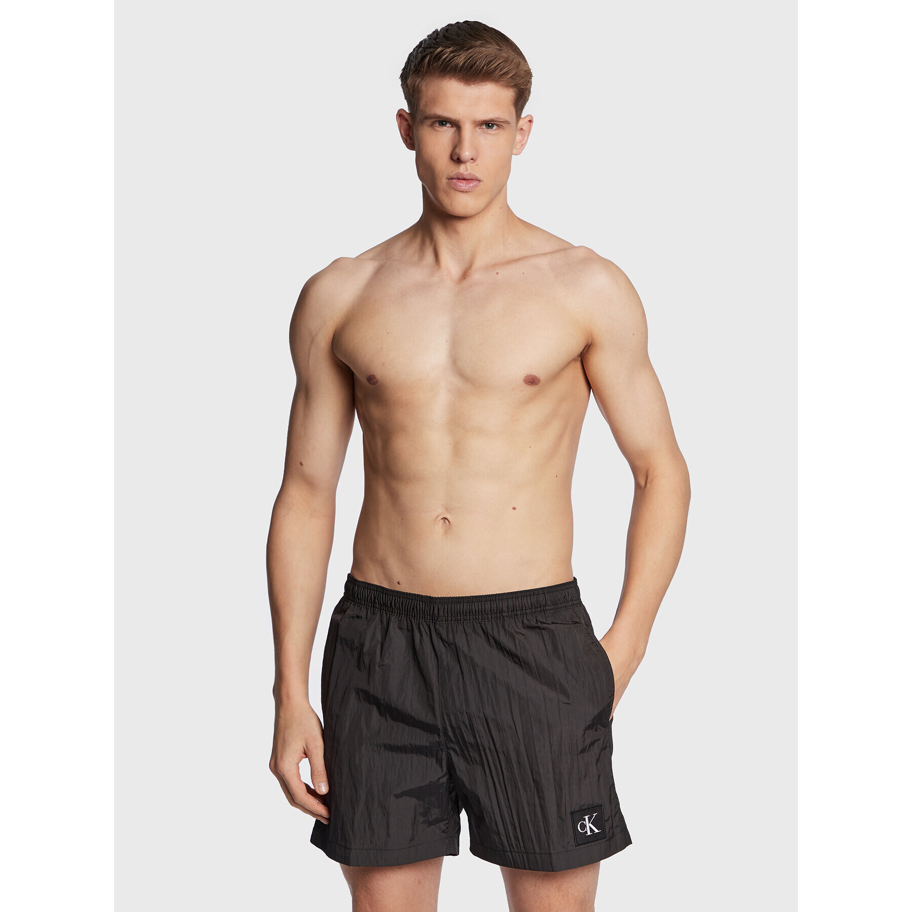 Calvin Klein Swimwear Plavecké šortky KM0KM00819 Černá Regular Fit - Pepit.cz