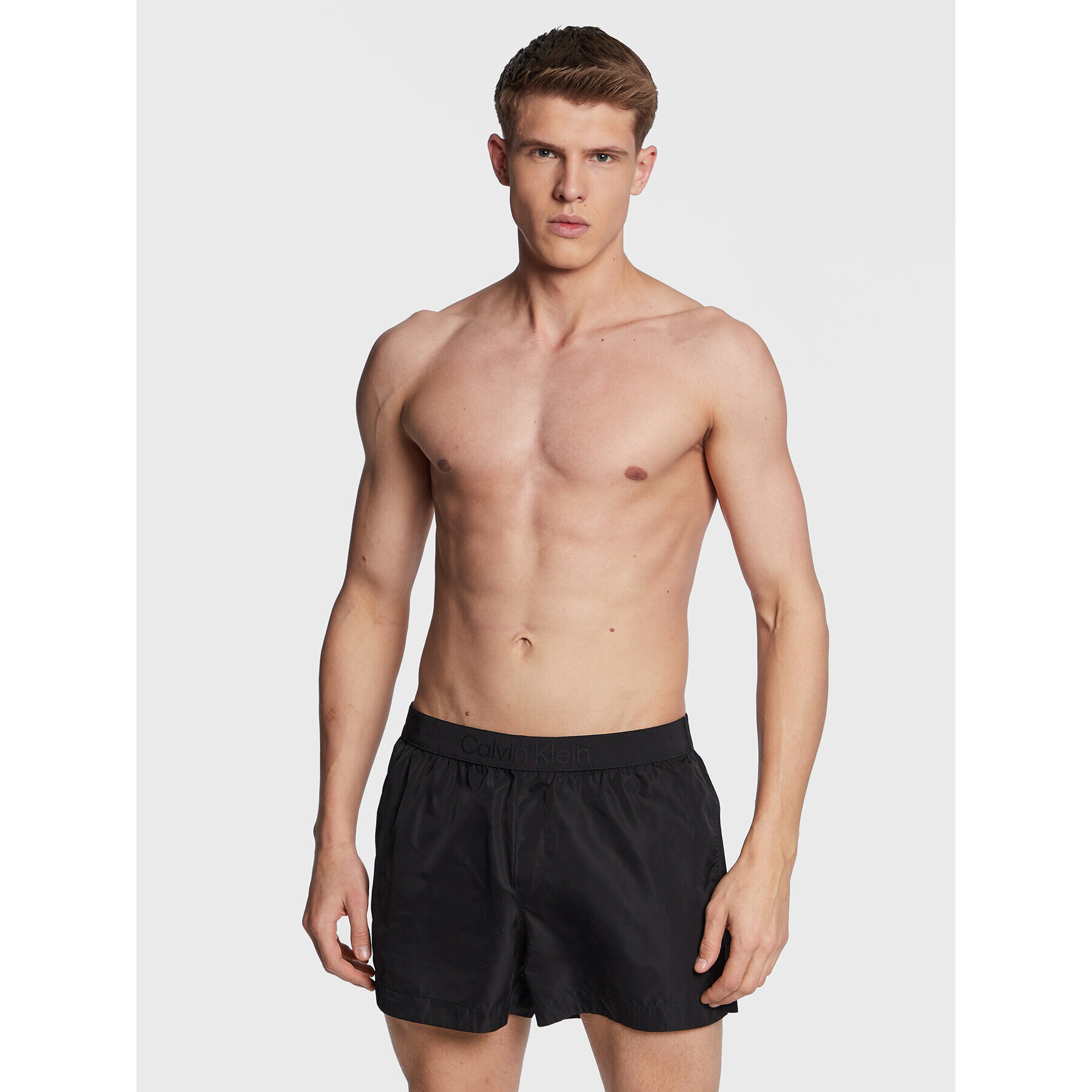 Calvin Klein Swimwear Plavecké šortky KM0KM00861 Černá Regular Fit - Pepit.cz