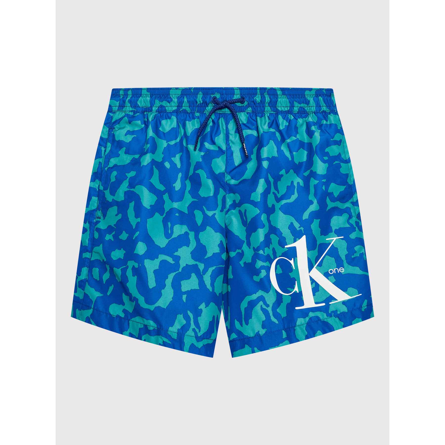 Calvin Klein Swimwear Plavecké šortky KV0KV00008 Modrá Regular Fit - Pepit.cz