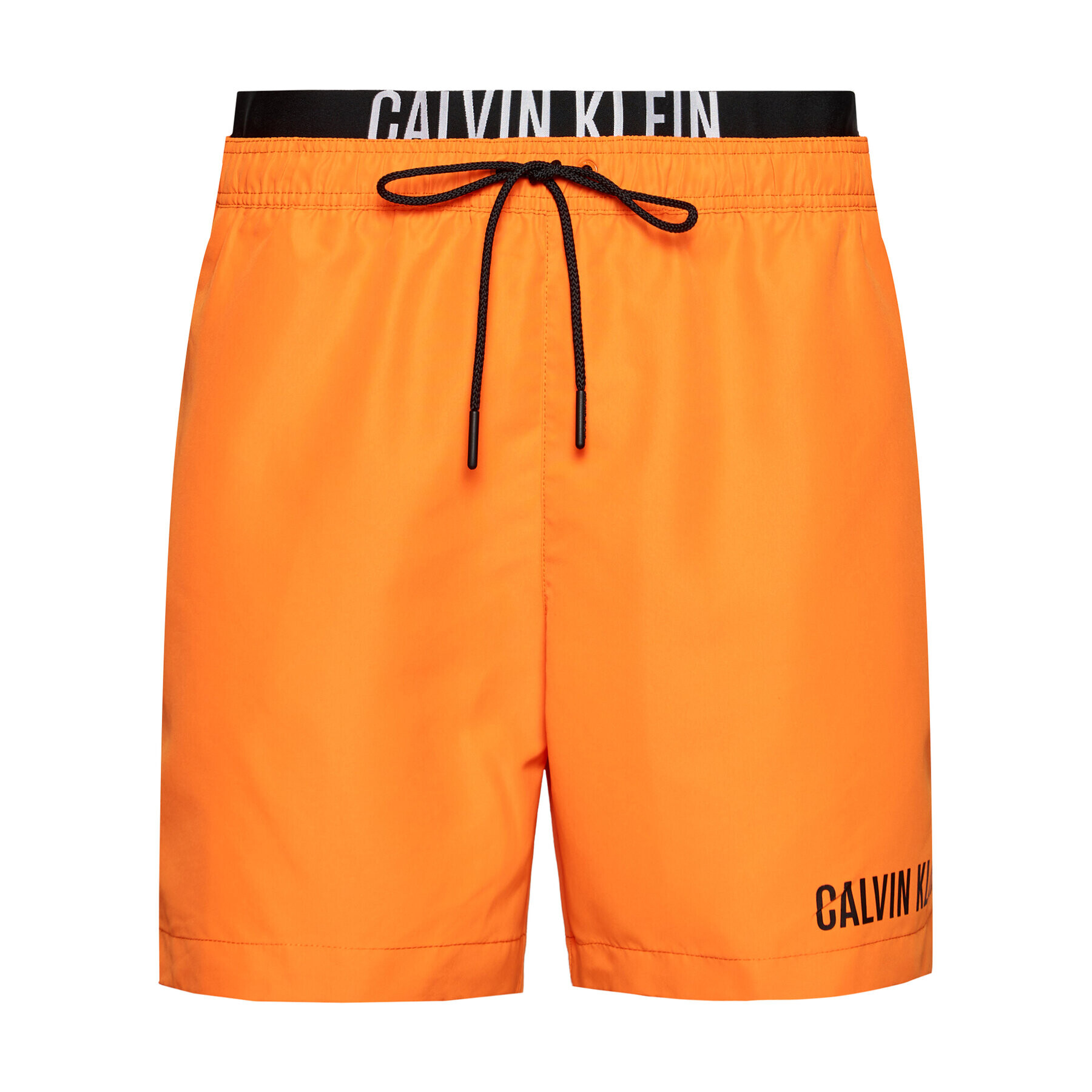 Calvin Klein Swimwear Plavecké šortky Medium Drawstring KM0KM00552 Oranžová Regular Fit - Pepit.cz